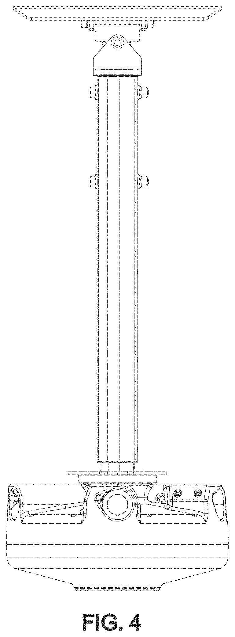 Patent USD1001265 Figure 4 – Telescopic down rod assembly