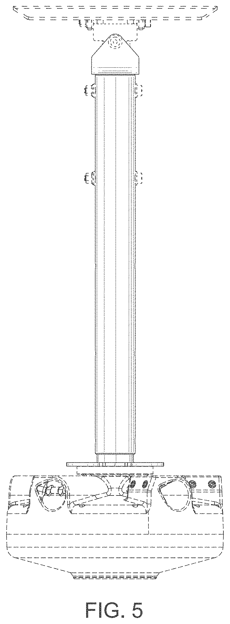 Patent USD1001265 Figure 5 – Telescopic down rod assembly