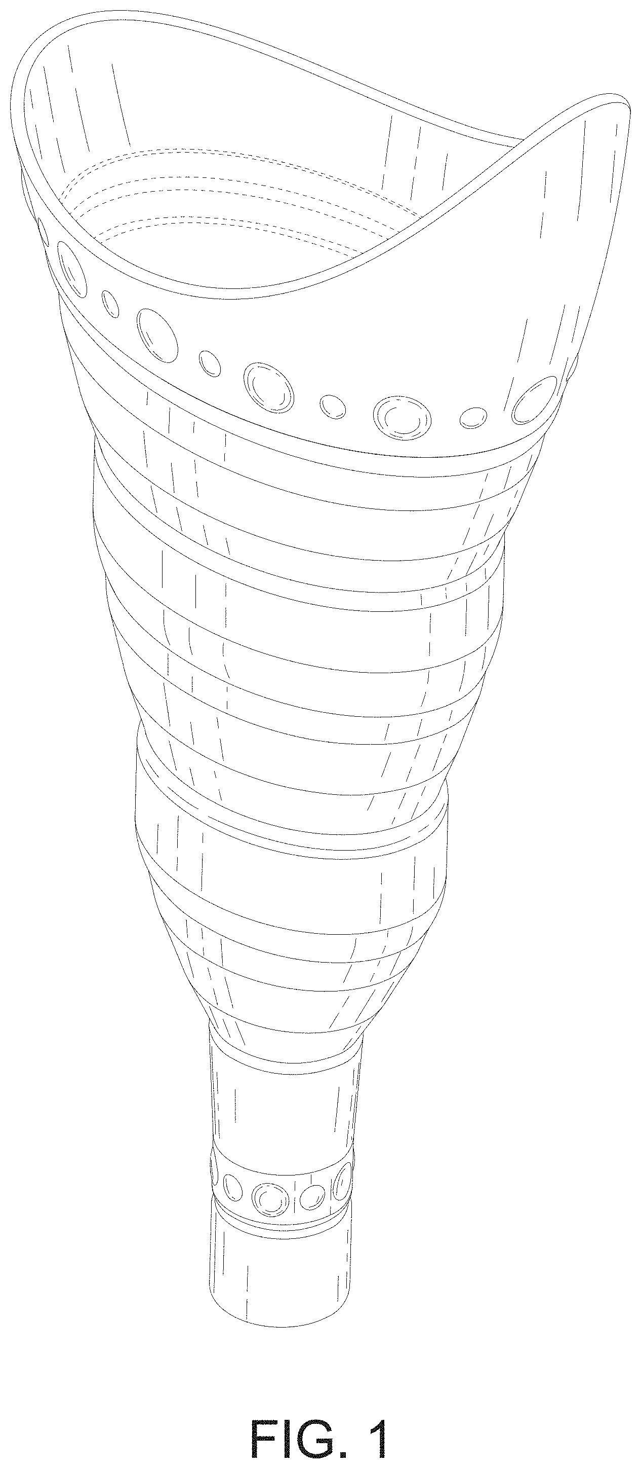 Patent USD1001275 Figure 1 – Foldable urination device