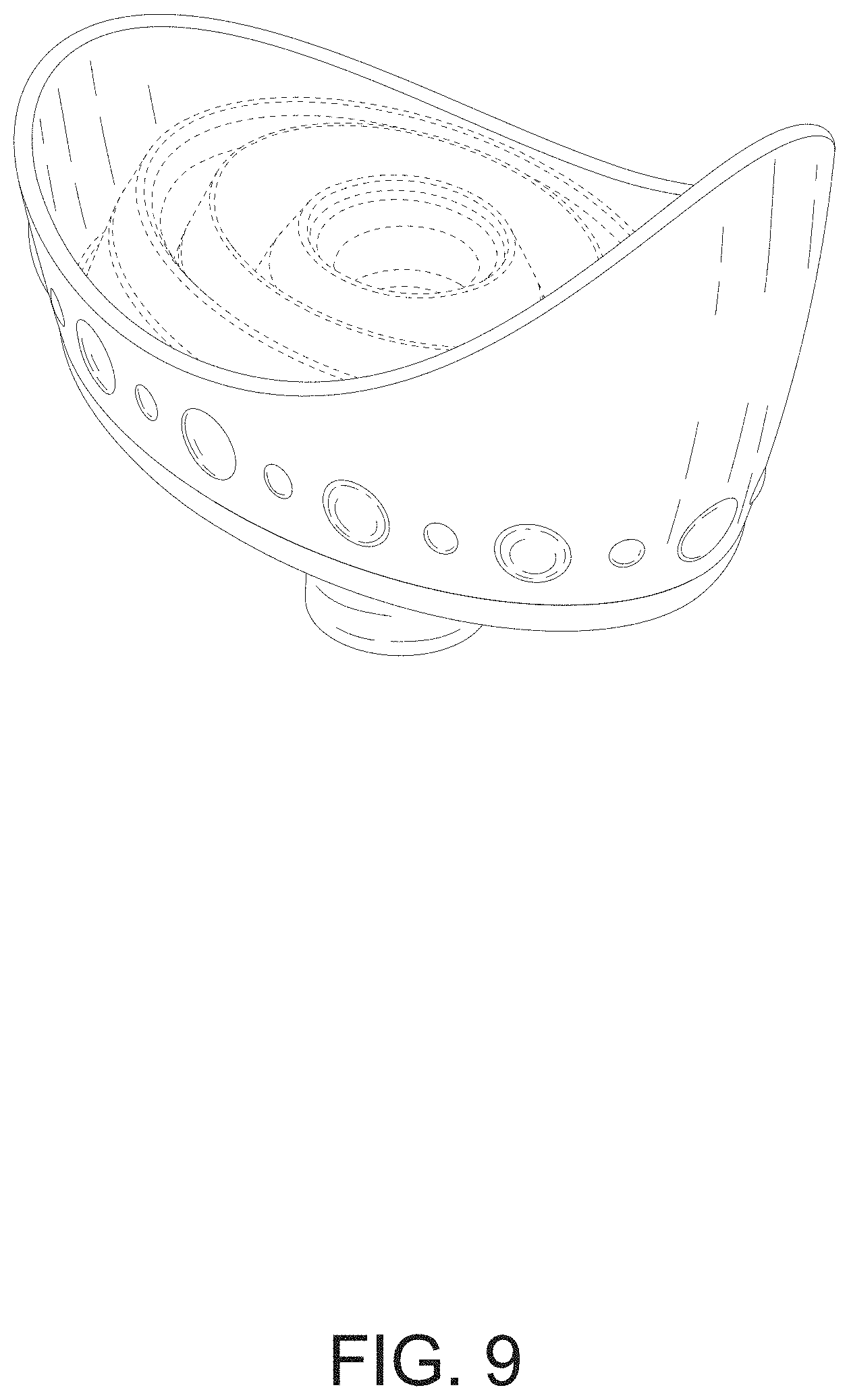 Patent USD1001275 Figure 9 – Foldable urination device