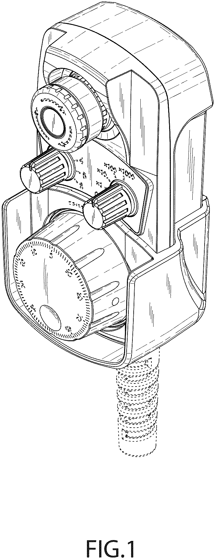 Patent USD1001276 — Portable manual pulse generator — Figure 1