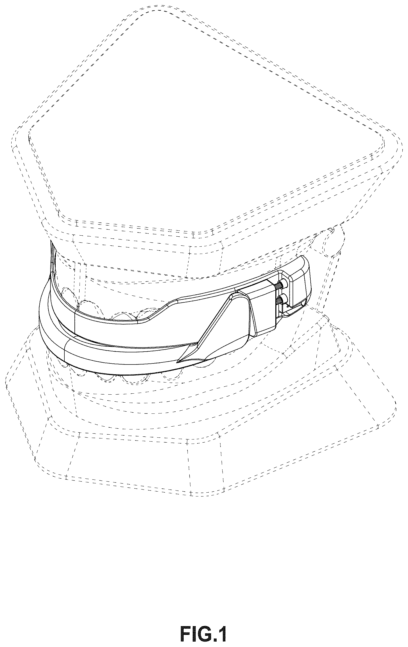 Patent USD1001288 Figure 1 – Passive snore-sensitive mandibular protrusion optimizer oral appliance for obstructive sleep apnea prevention