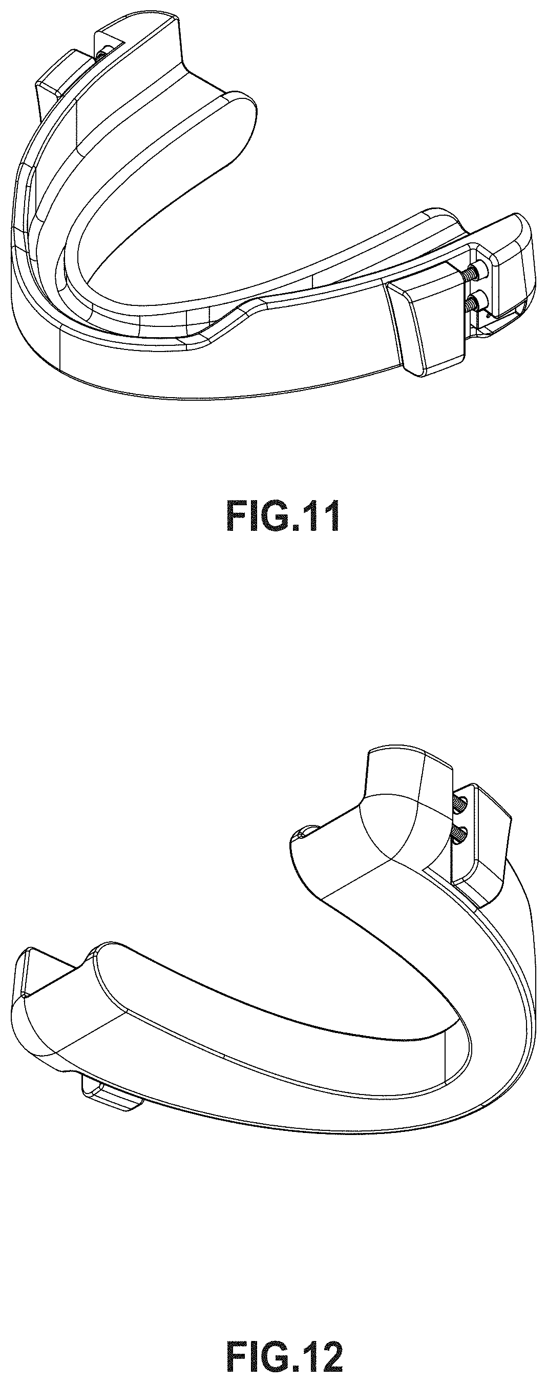 Patent USD1001288 Figure 7 – Passive snore-sensitive mandibular protrusion optimizer oral appliance for obstructive sleep apnea prevention