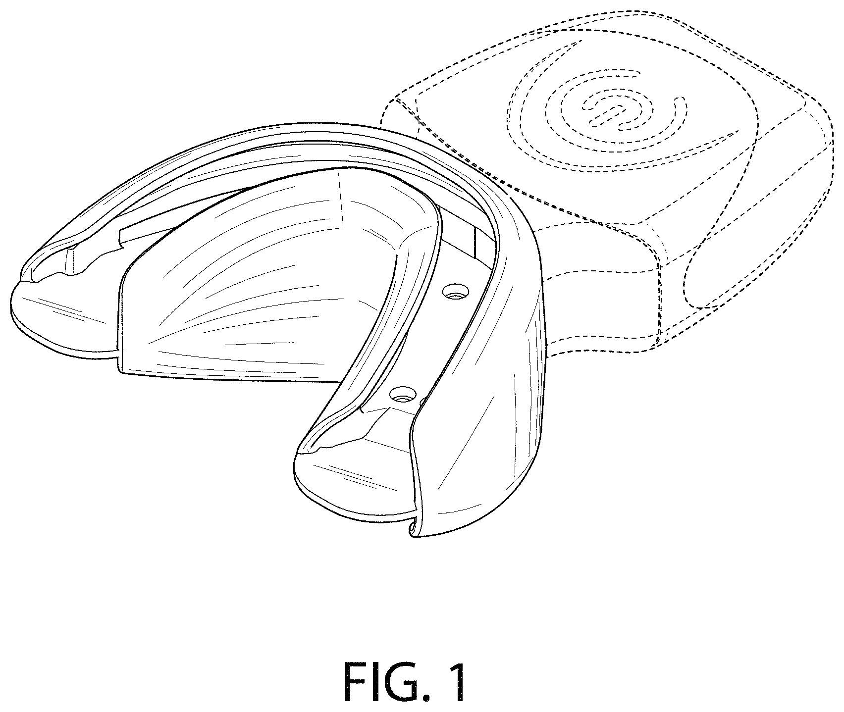 Patent USD1001290 Figure 1 – Oral care device
