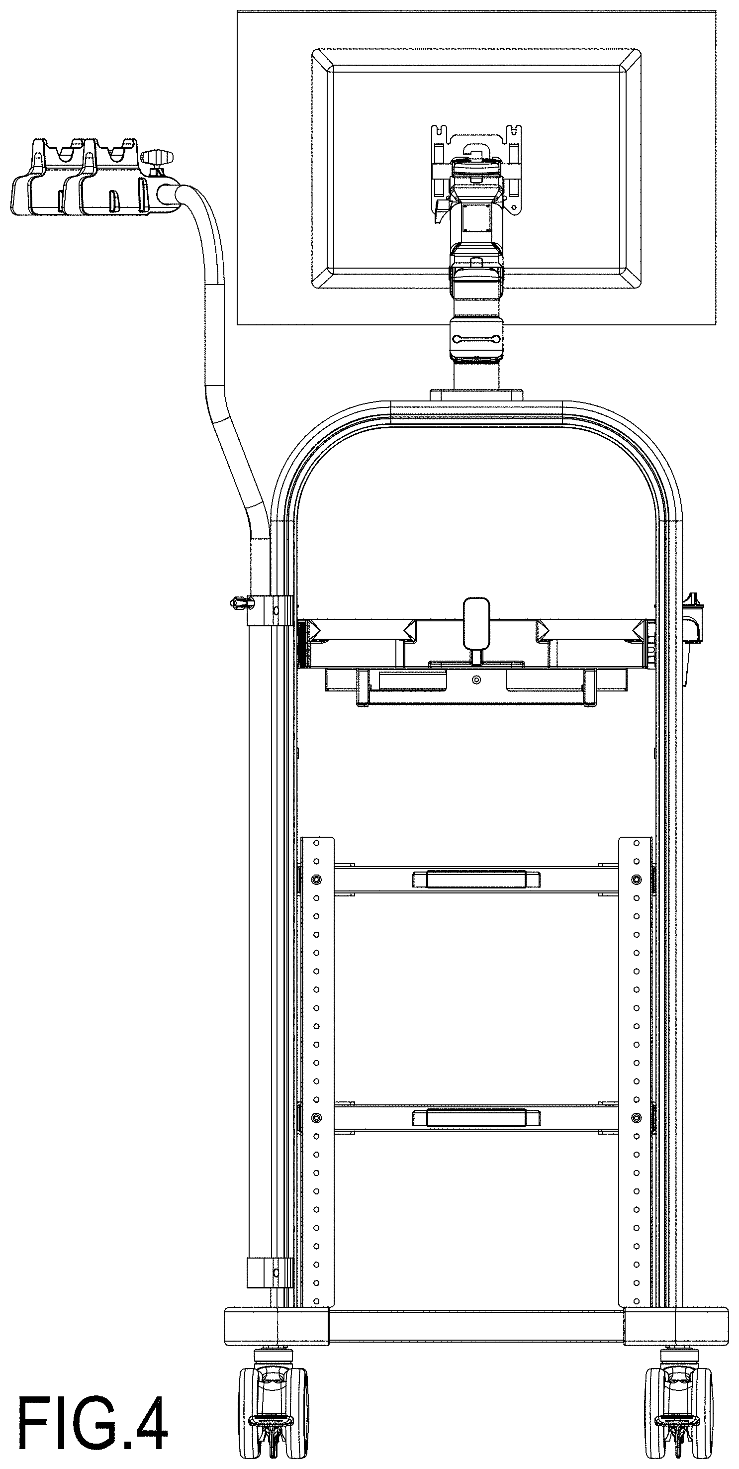 Patent USD1001291 Figure 4 – Medical cart