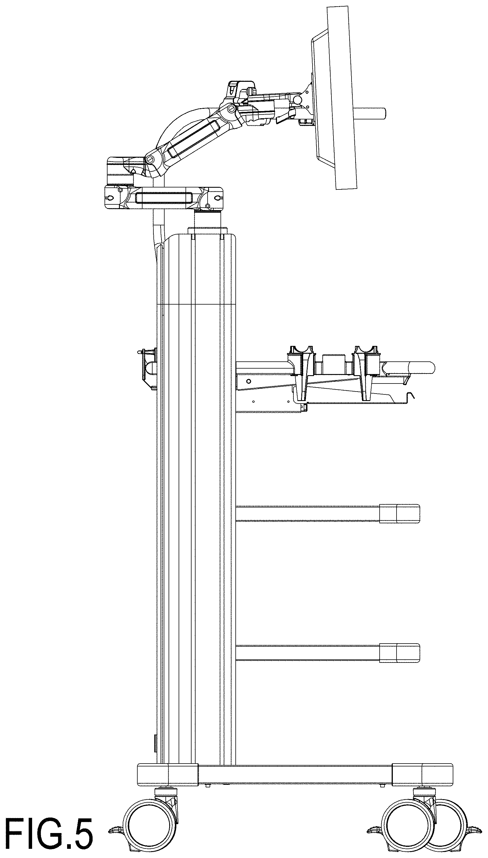 Patent USD1001291 Figure 5 – Medical cart