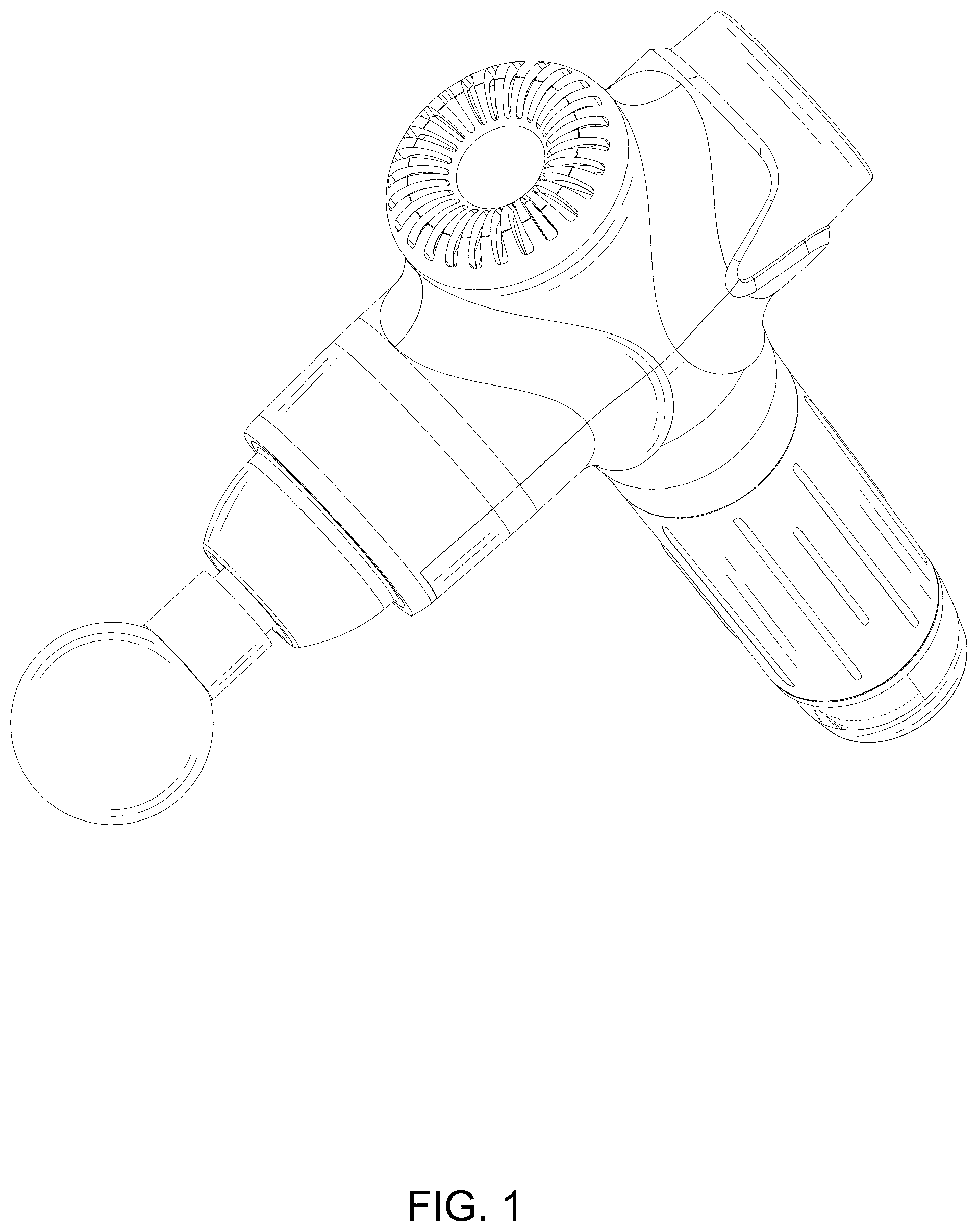 Patent USD1001296 Figure 1 – Massage gun