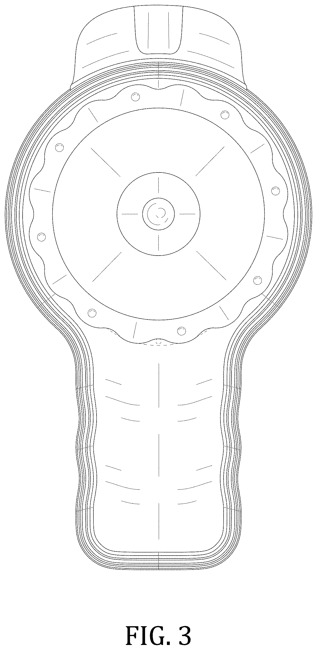 Patent USD1001298 Figure 3 – Massage device