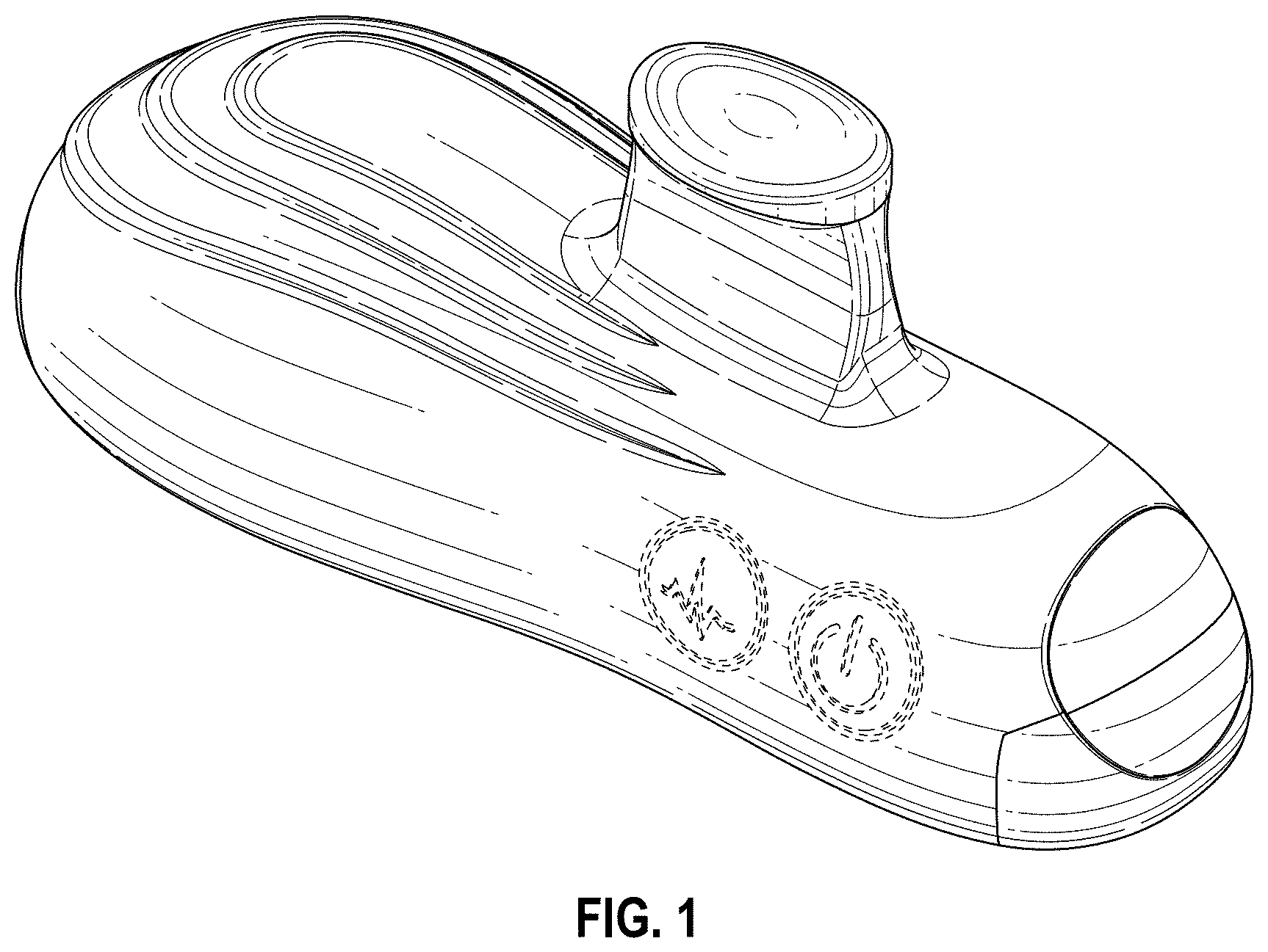 Patent USD1001299 Figure 1 – Handheld vibrating apparatus