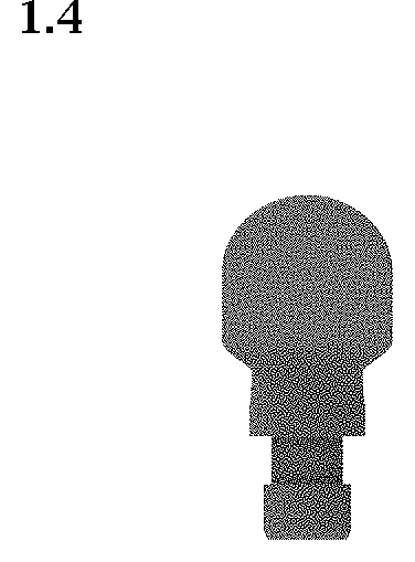 Patent USD1001304 Figure 4 – Massage head of the fascia gun