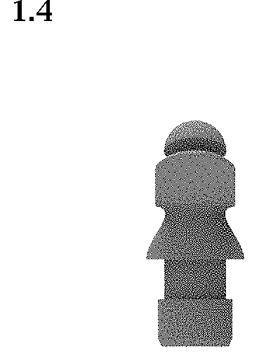 Patent USD1001305 Figure 4 – Massage head of the fascia gun