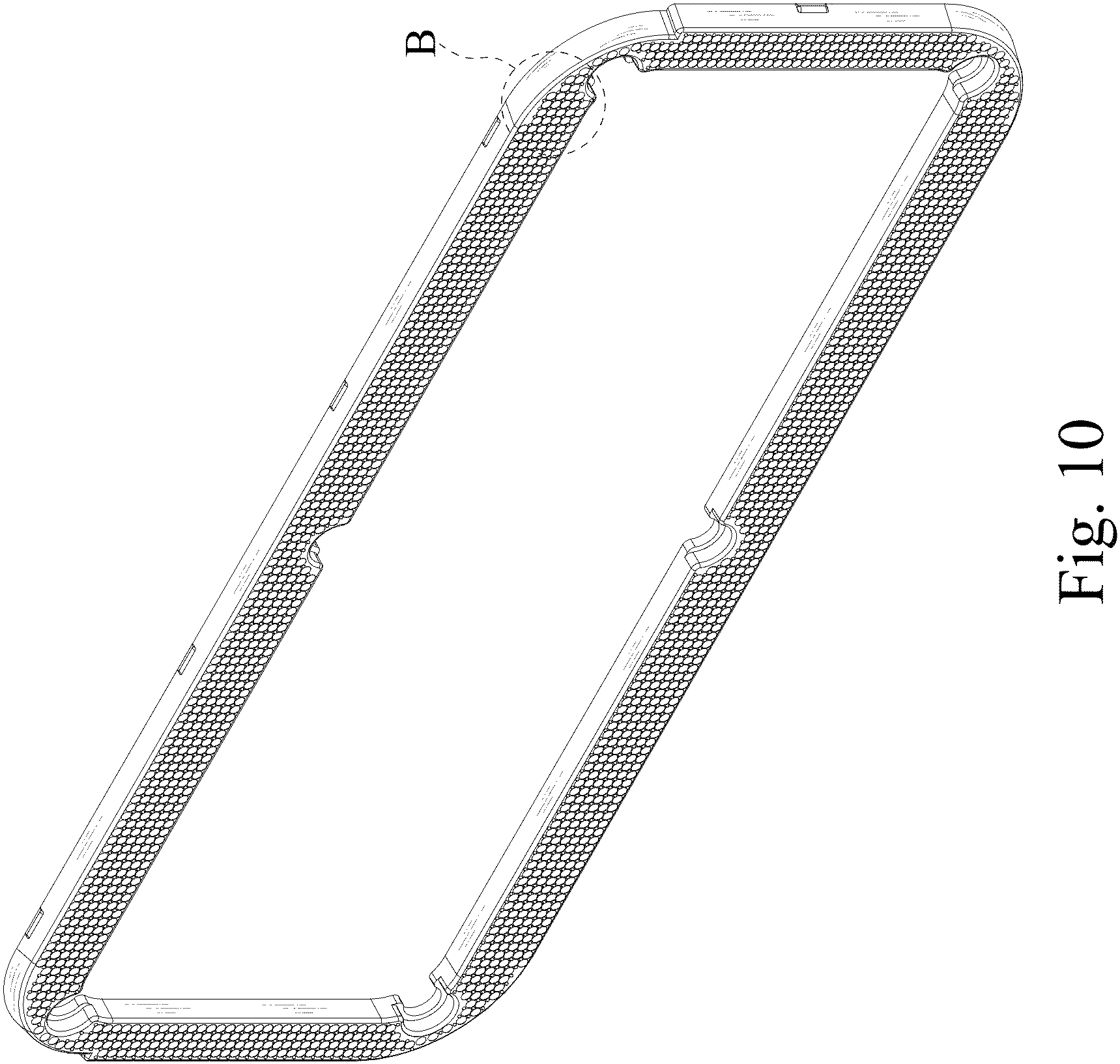 Patent USD1001328 Figure 10 – Light frame for automobile