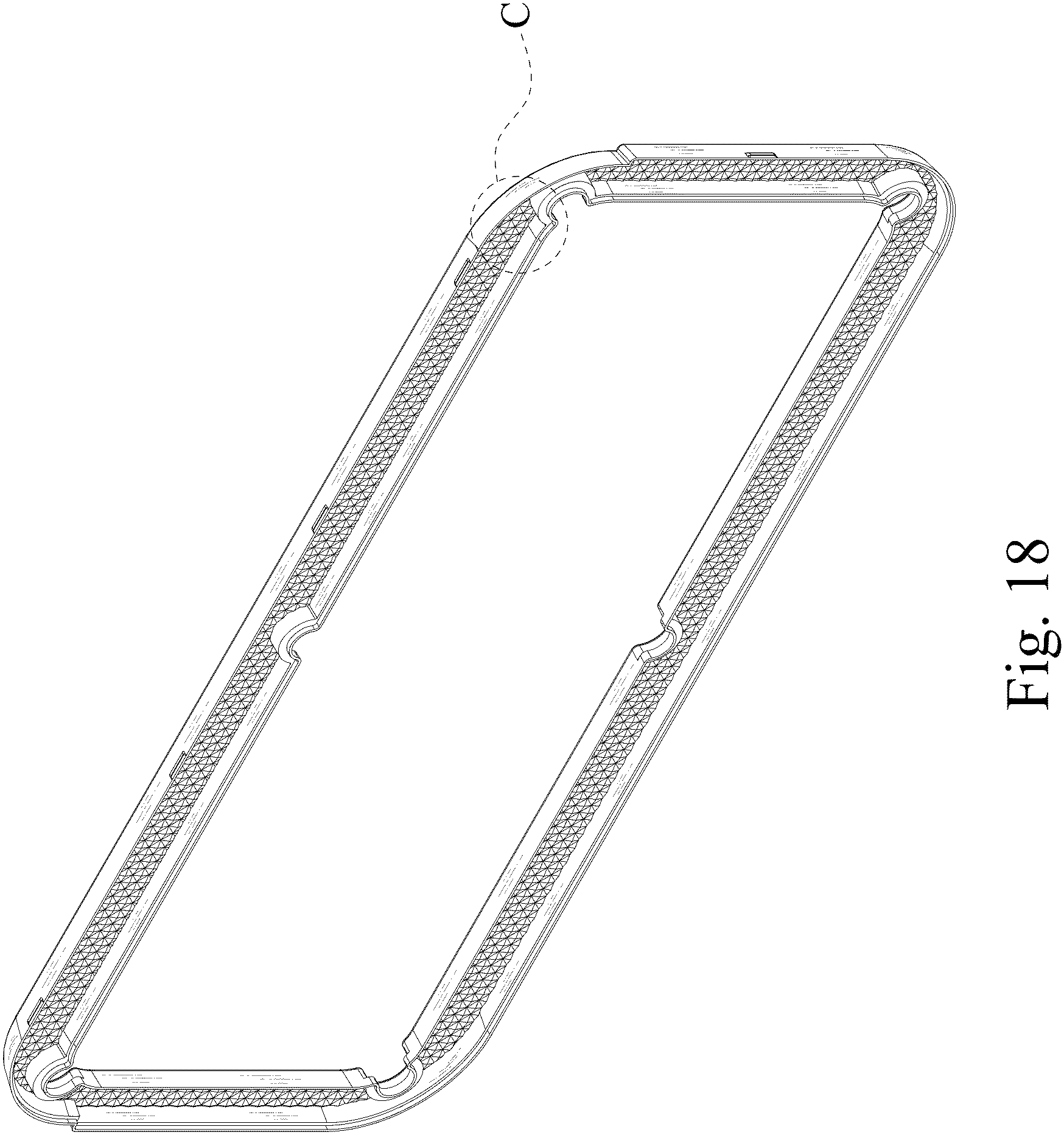 Patent USD1001328 Figure 18 – Light frame for automobile