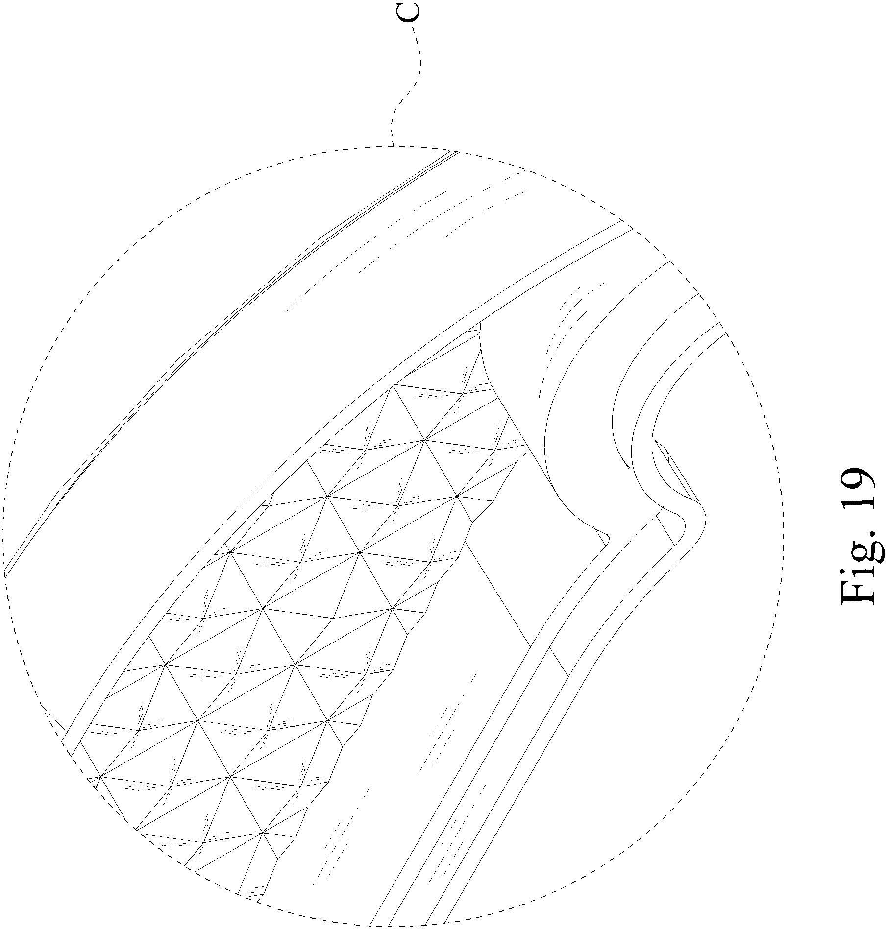 Patent USD1001328 Figure 19 – Light frame for automobile