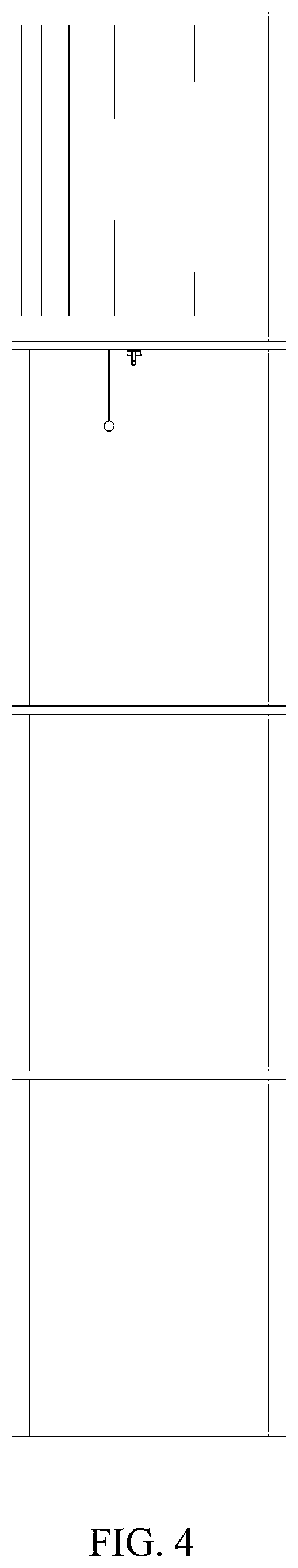 Patent USD1001330 Figure 4 – Fan-shaped bookshelf with a lamp
