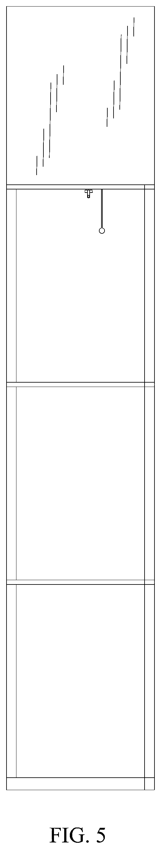 Patent USD1001330 Figure 5 – Fan-shaped bookshelf with a lamp