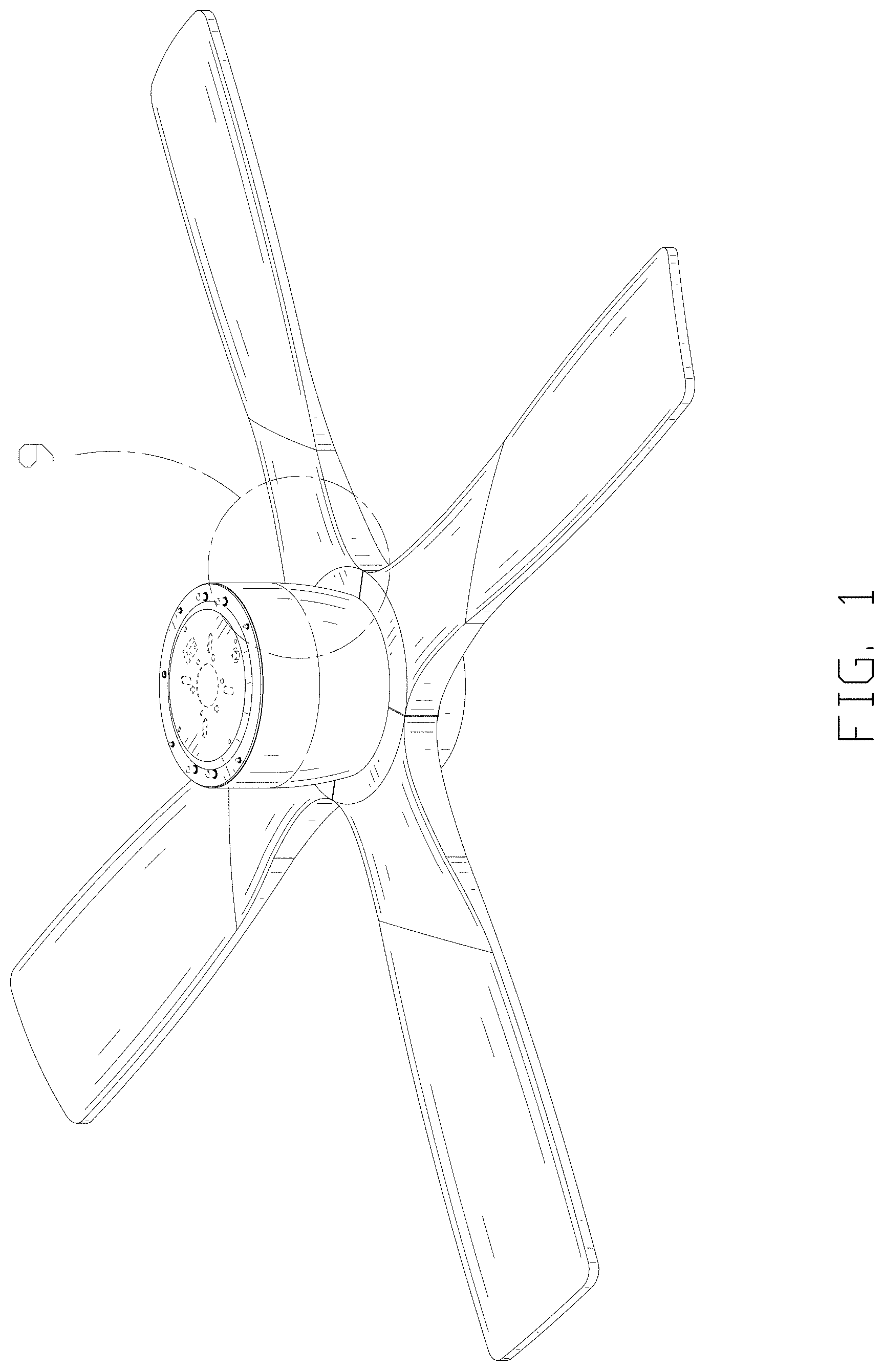 Patent USD1001331 — Ceiling fan with lamp — Figure 1