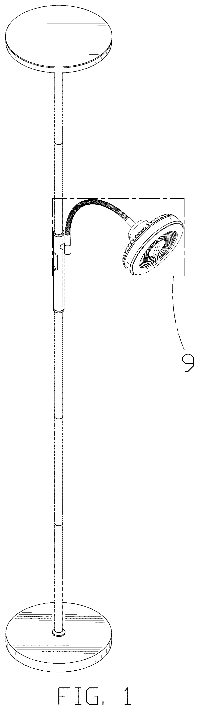 Patent USD1001342 Figure 1 – Floor lamp