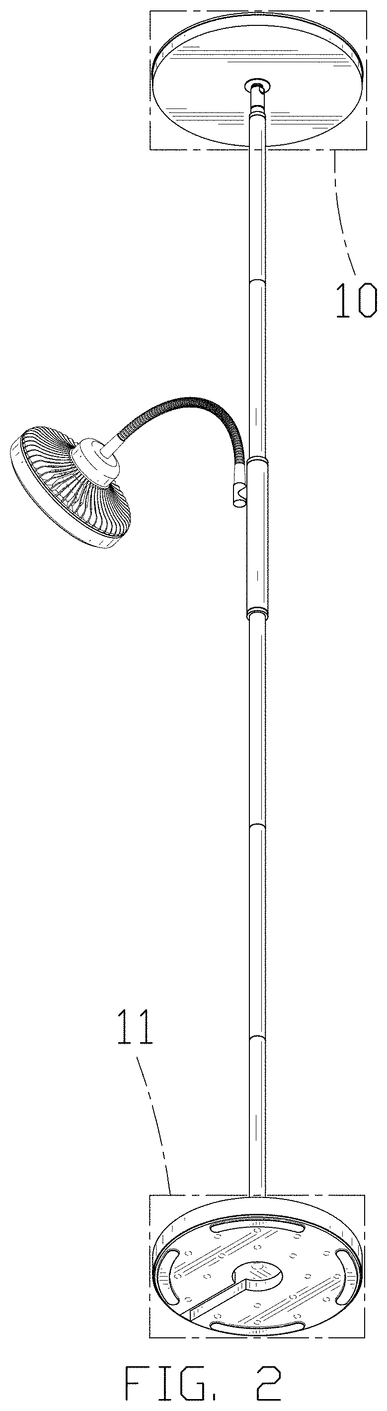 Patent USD1001342 Figure 2 – Floor lamp