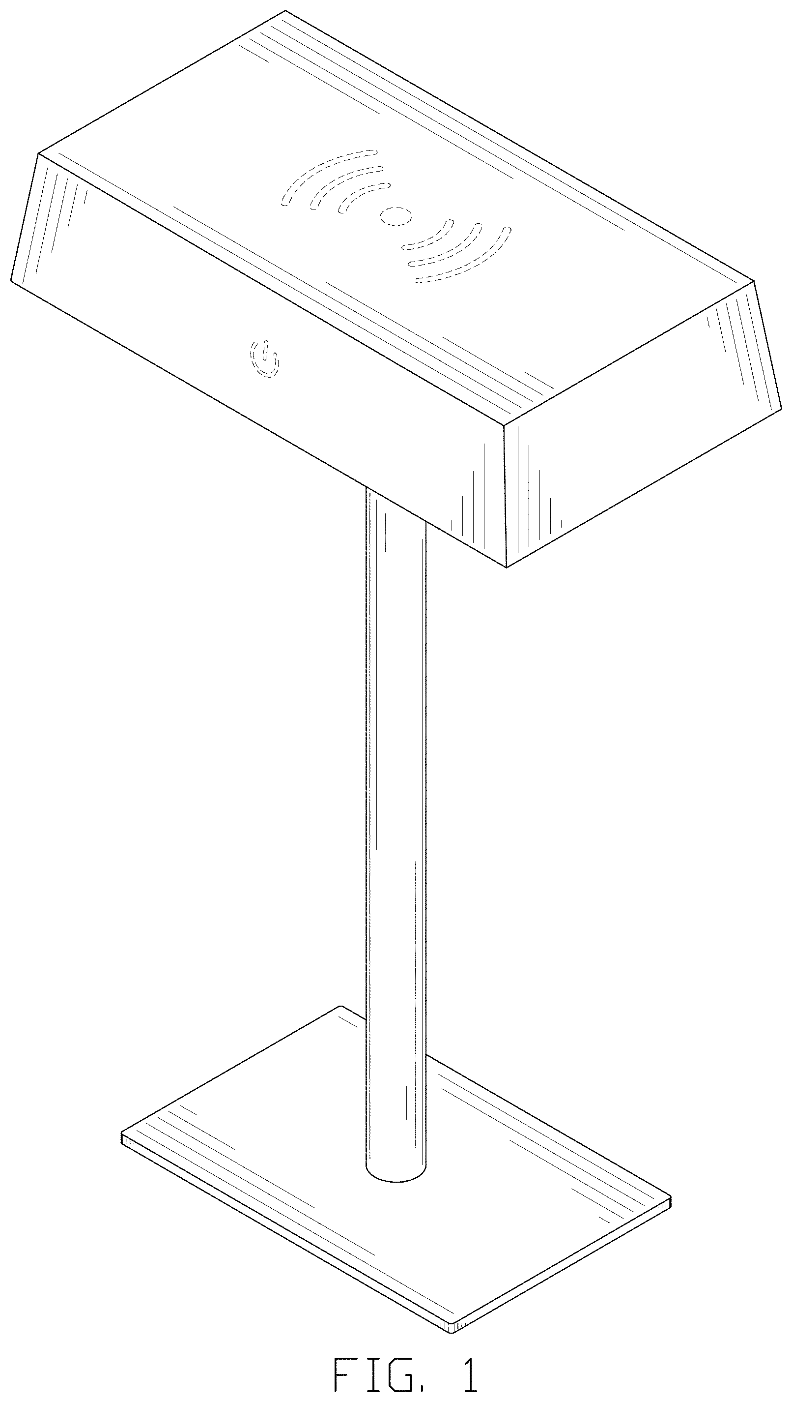 Patent USD1001343 Figure 1 – Table lamp