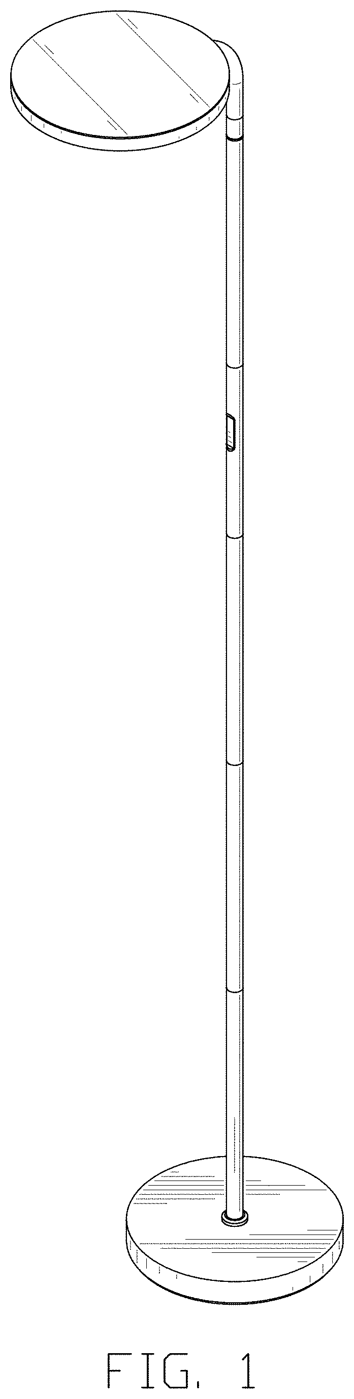 Patent USD1001348 Figure 1 – Floor lamp