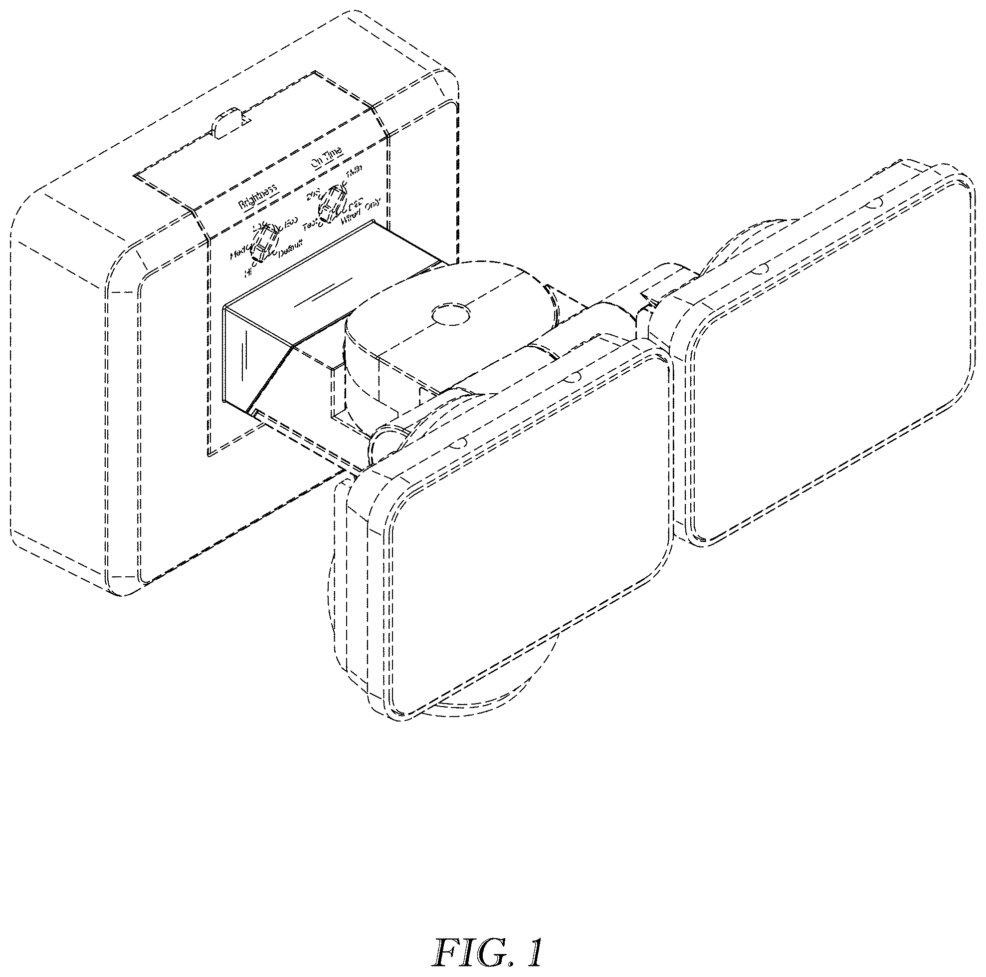 Patent USD1001350 Figure 1 – Security light canopy housing