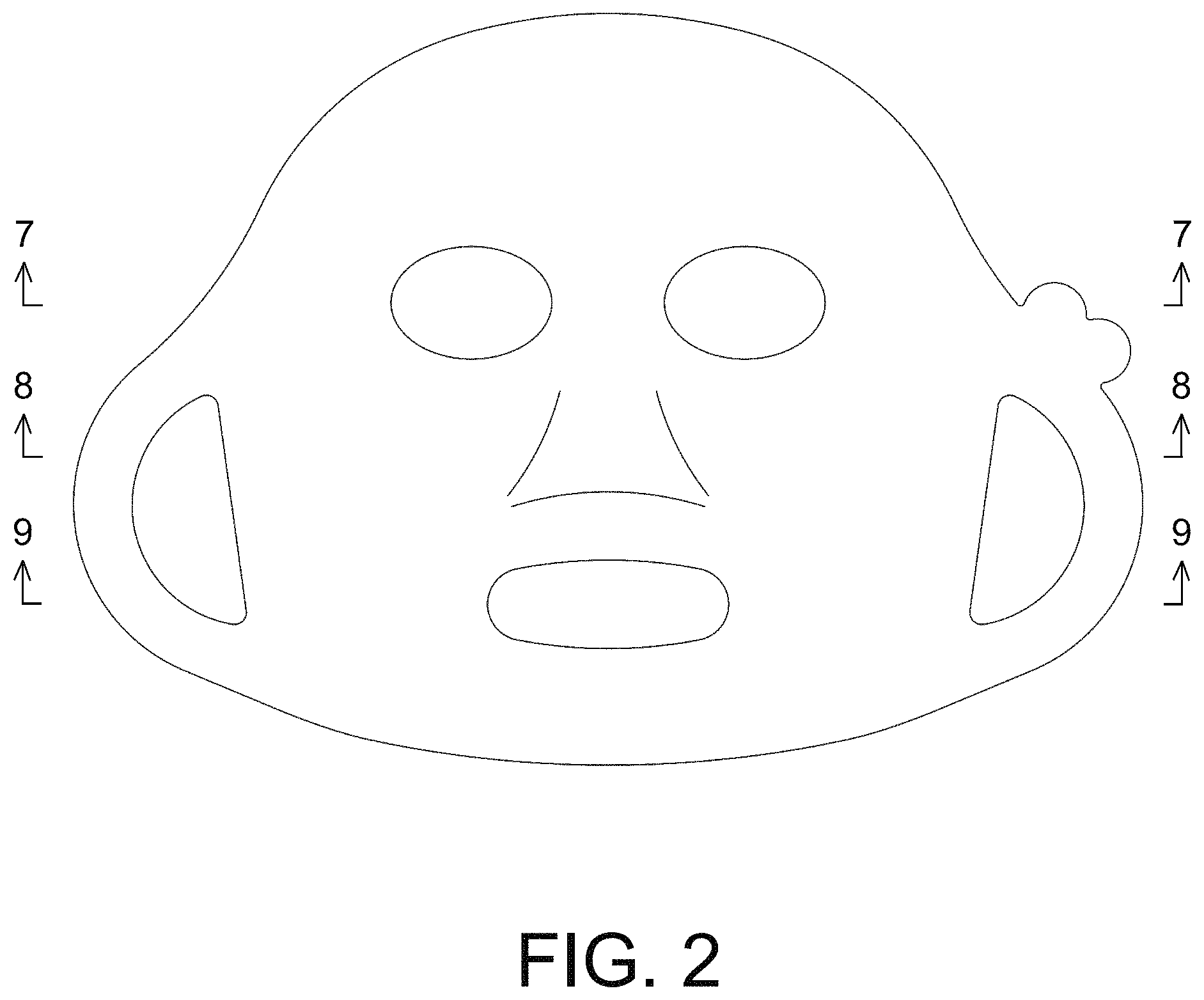 Patent USD1001364 Figure 2 – Cosmetic mask