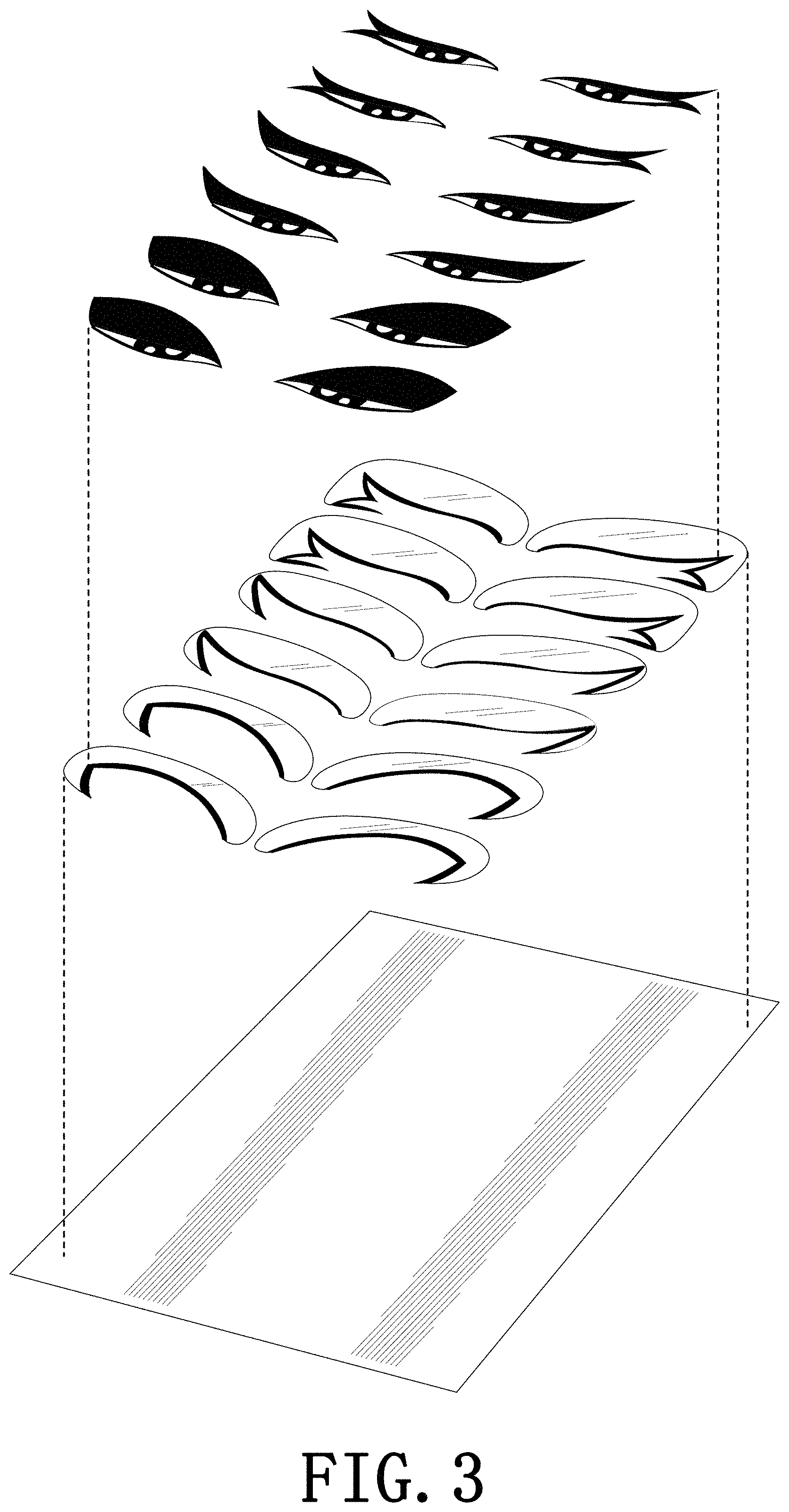 Patent USD1001367 Figure 3 – Set of eyeliner stencil