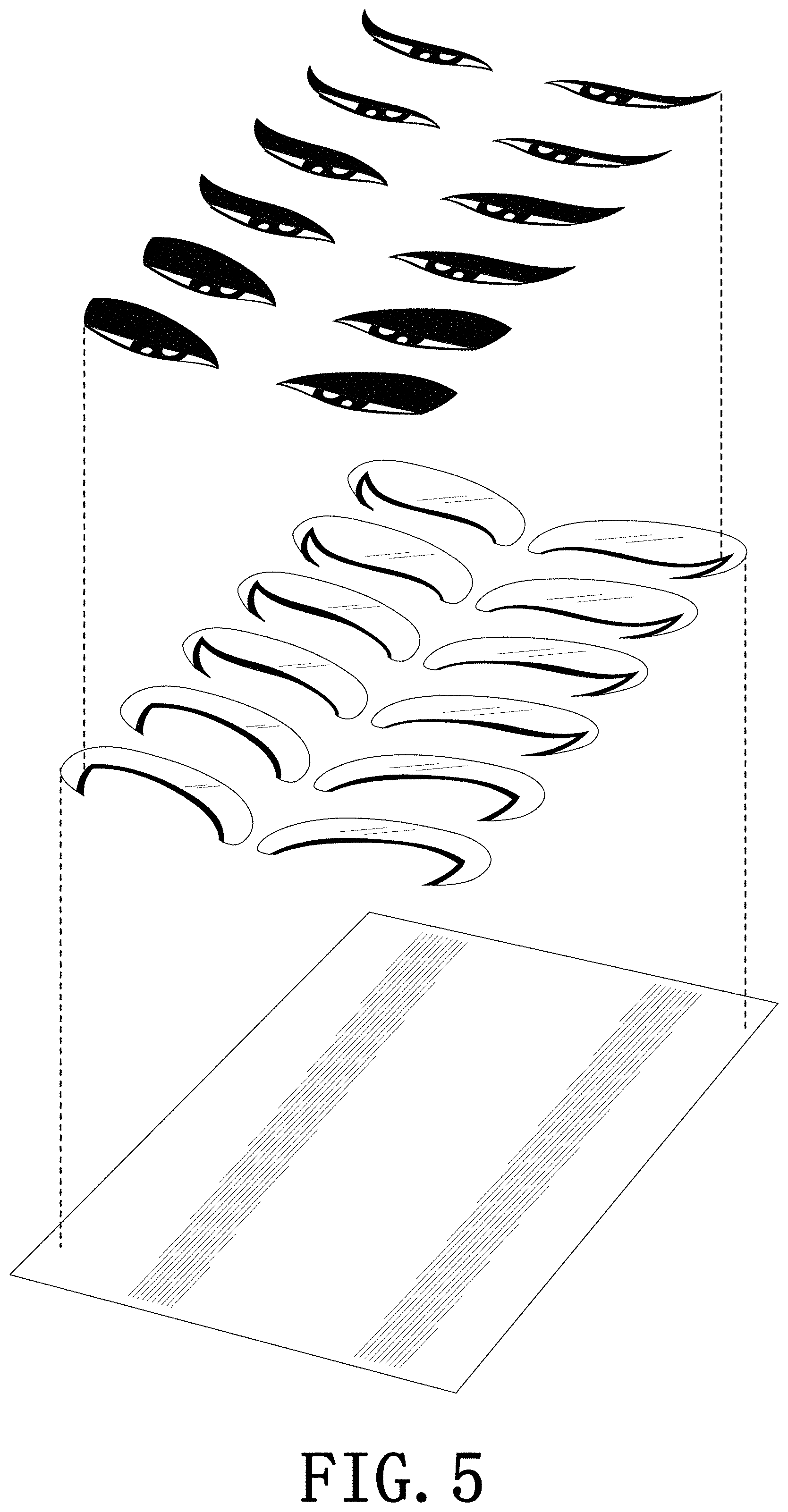 Patent USD1001367 Figure 5 – Set of eyeliner stencil