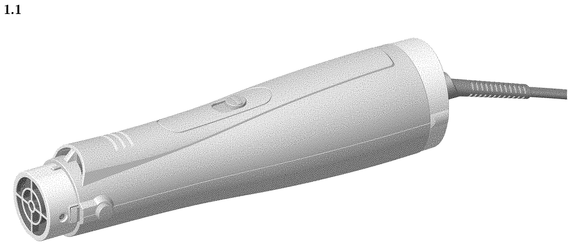 Patent USD1001370 — Handle for hair styling apparatus — Figure 1