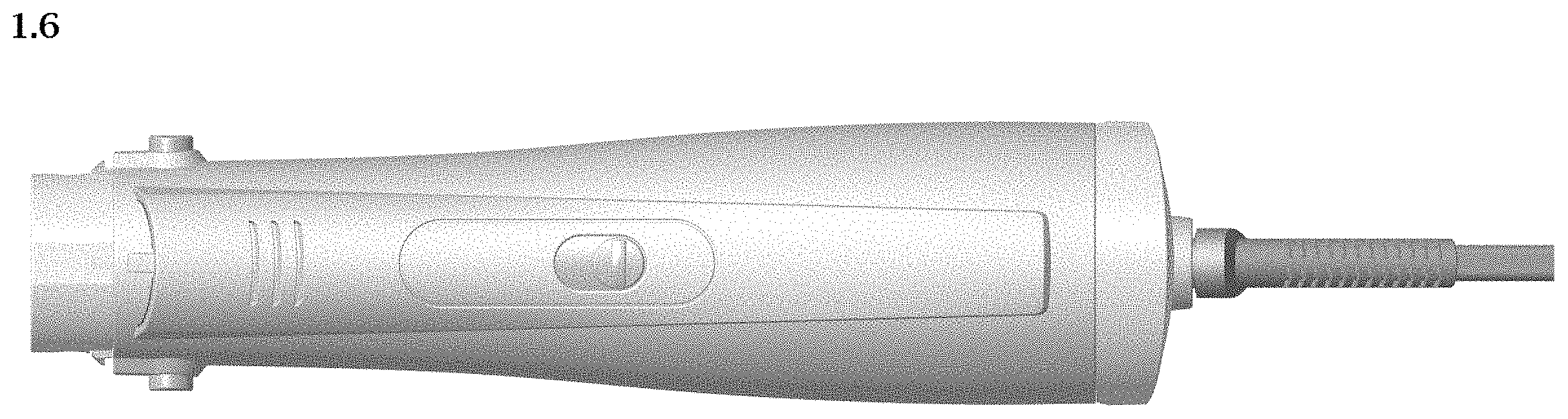 Patent USD1001370 Figure 6 – Handle for hair styling apparatus