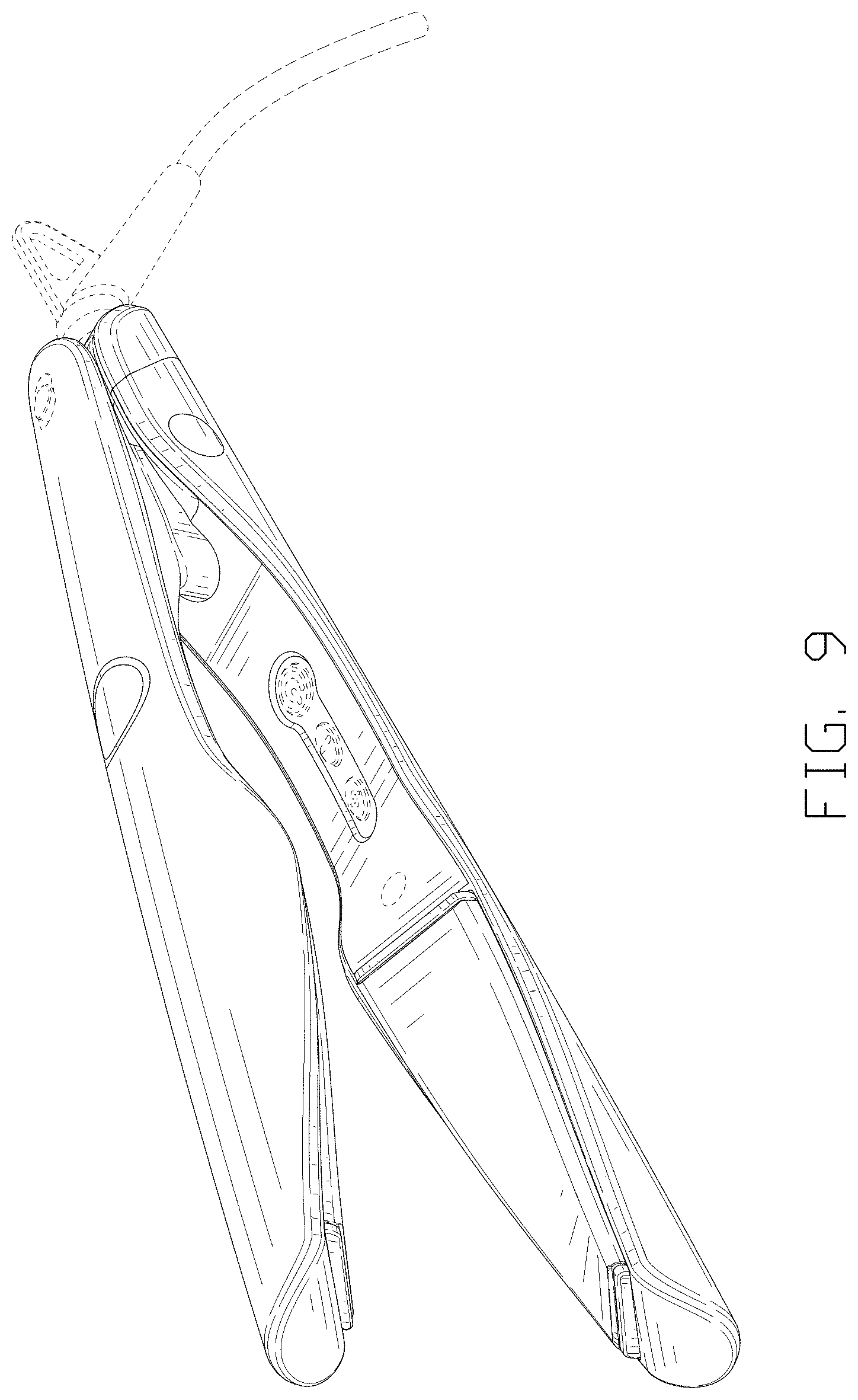Patent USD1001373 Figure 9 – Hair straightener
