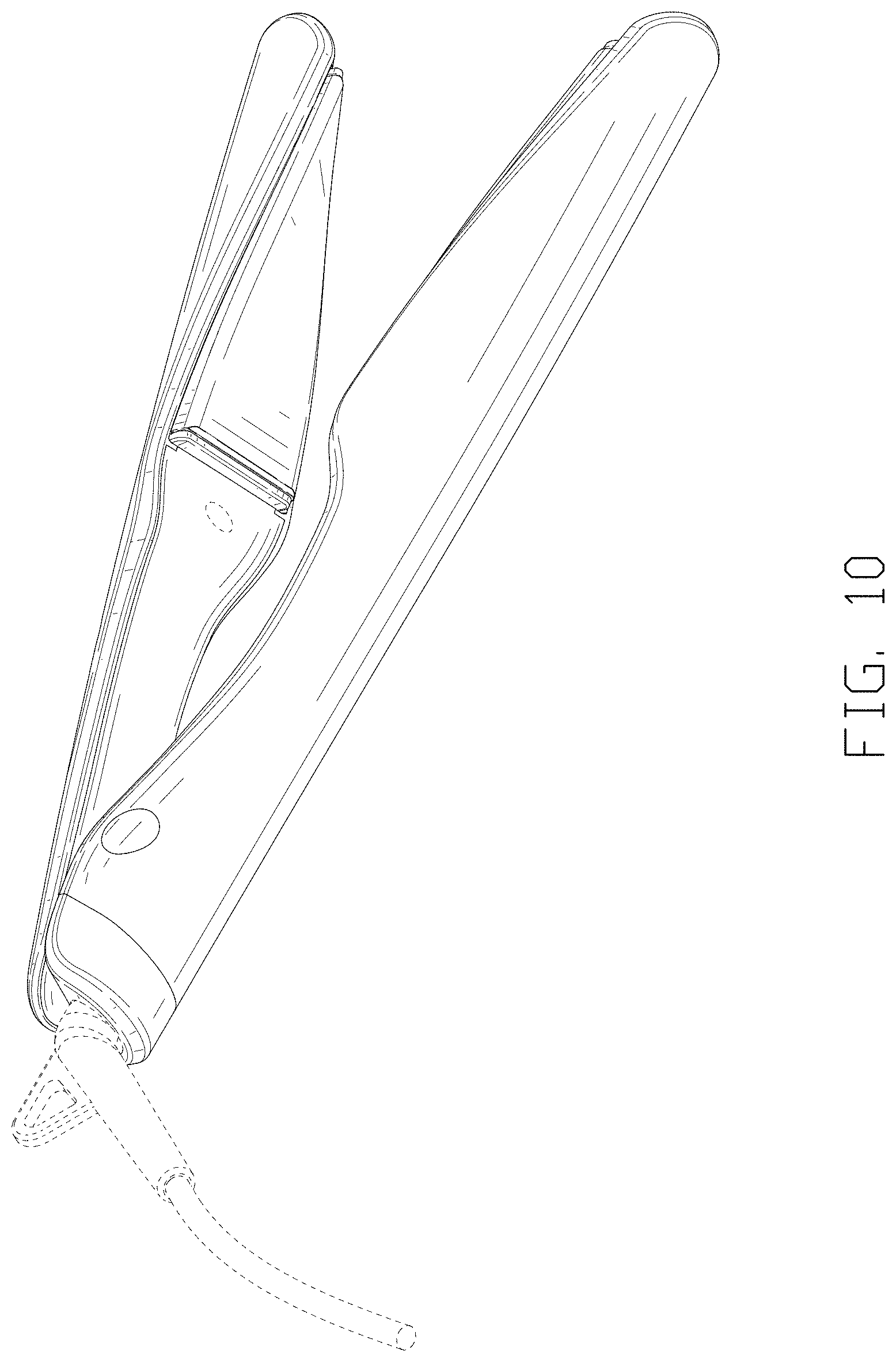 Patent USD1001373 Figure 10 – Hair straightener