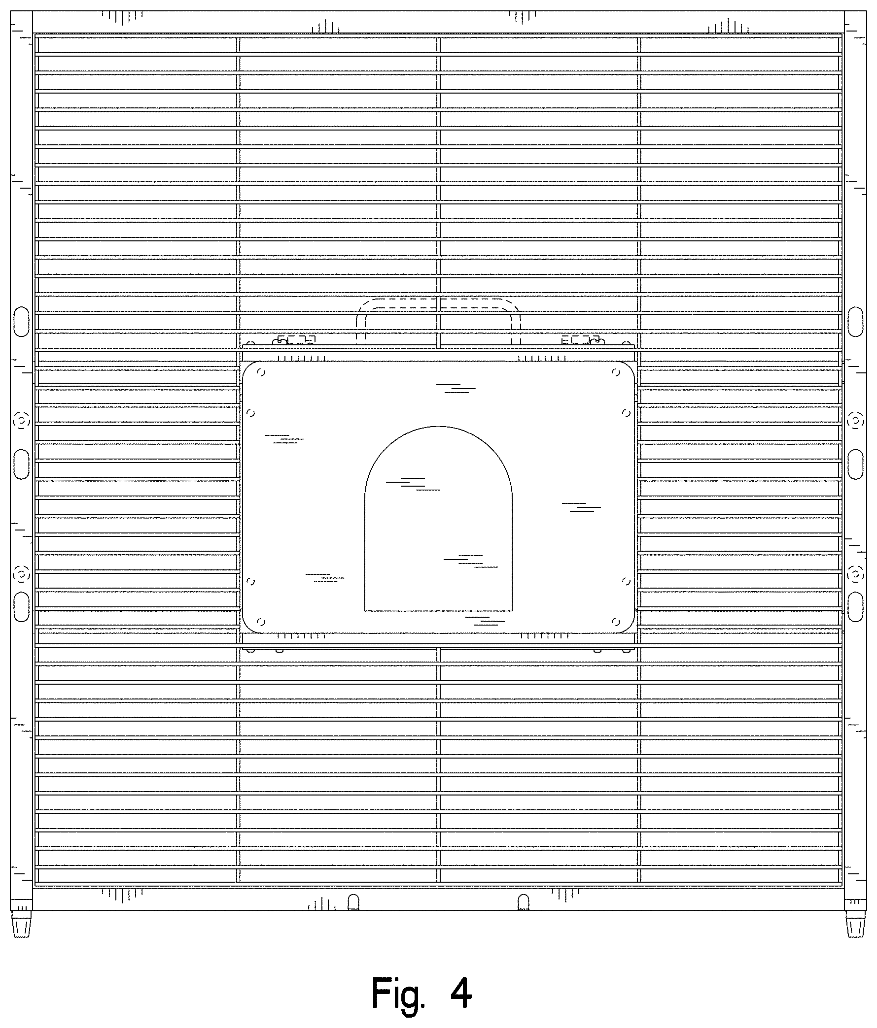 Patent USD1001383 Figure 4 – Combined breeder box and panel assembly