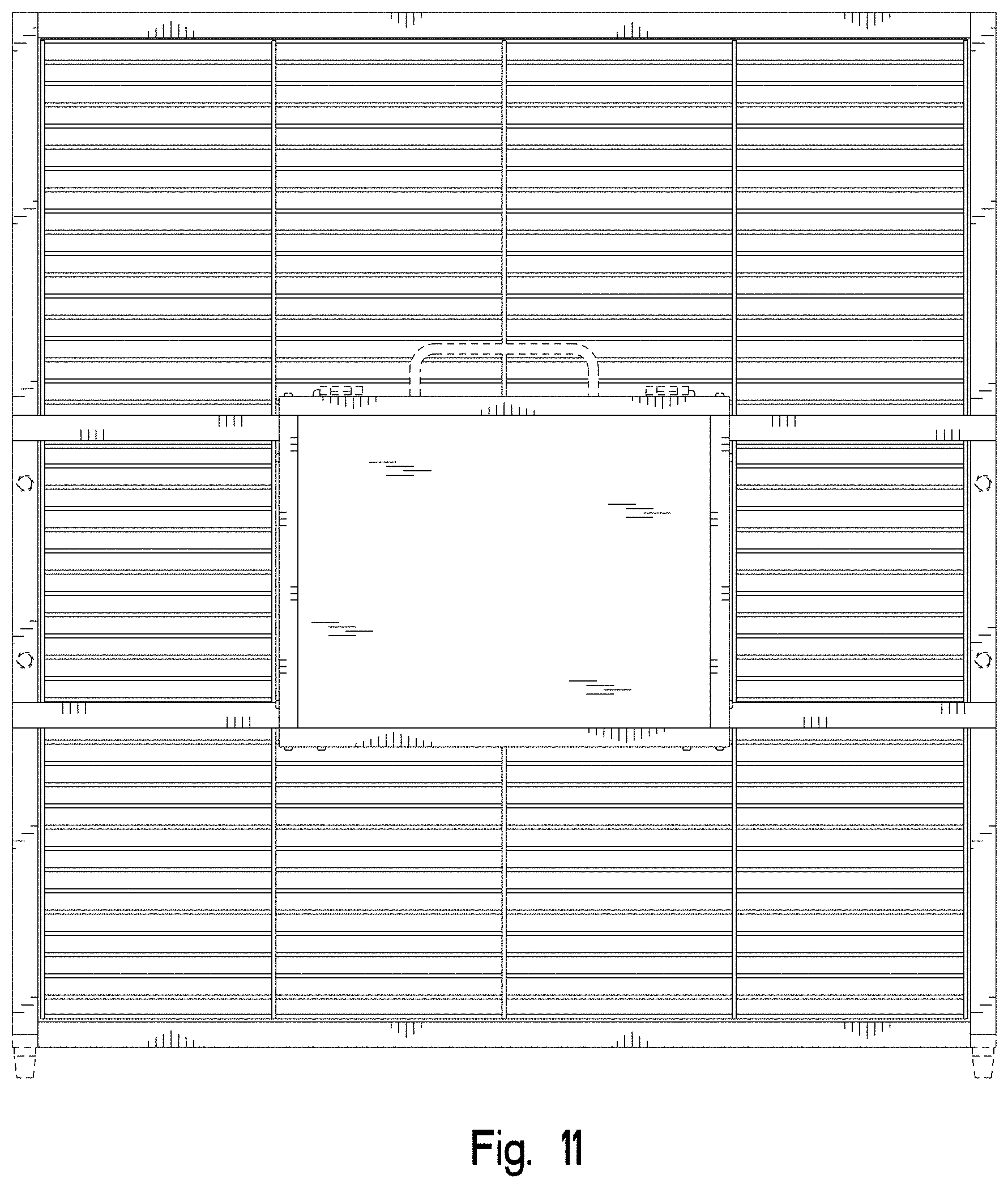 Patent USD1001383 Figure 9 – Combined breeder box and panel assembly