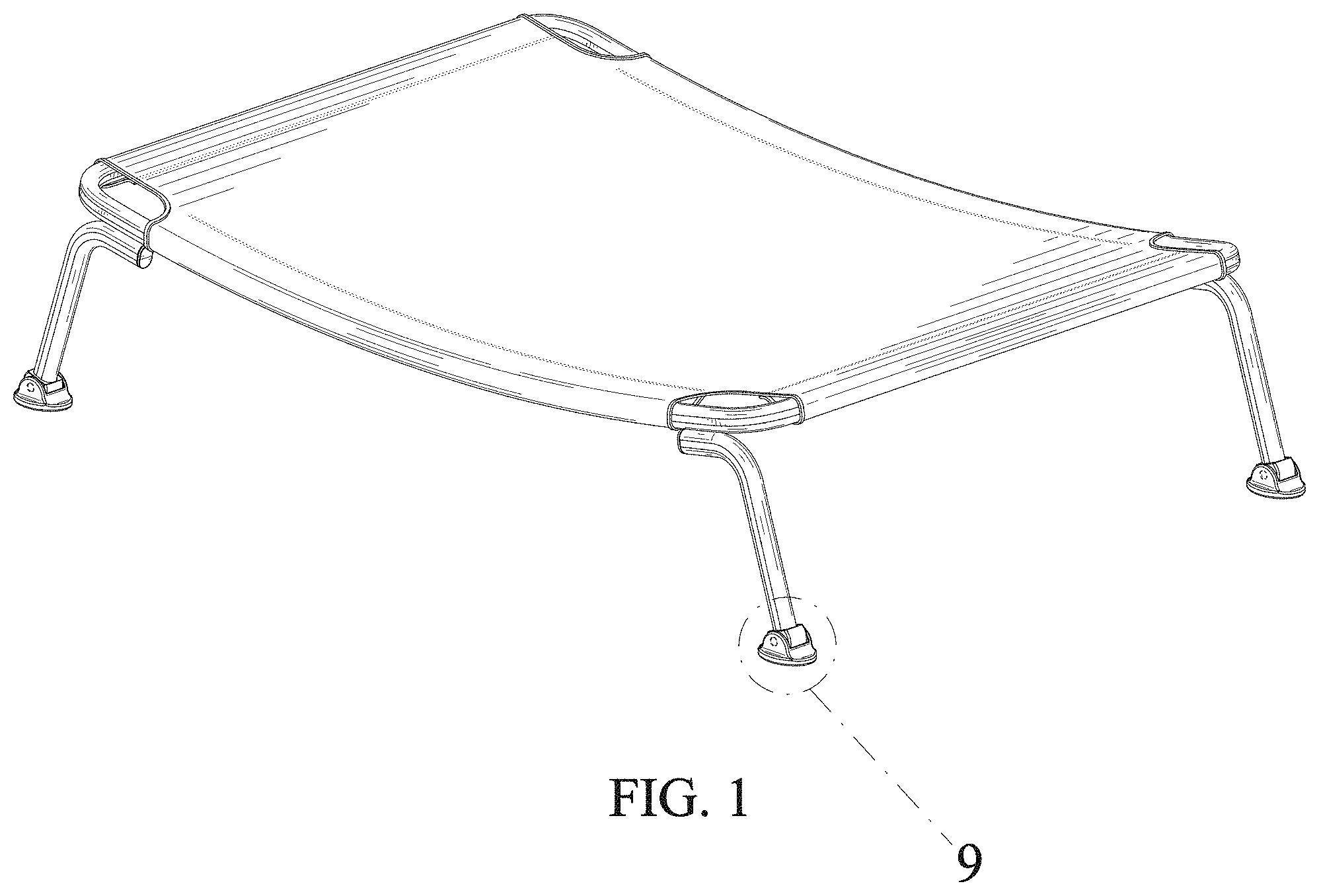 Patent USD1001390 Figure 1 – Pet bed