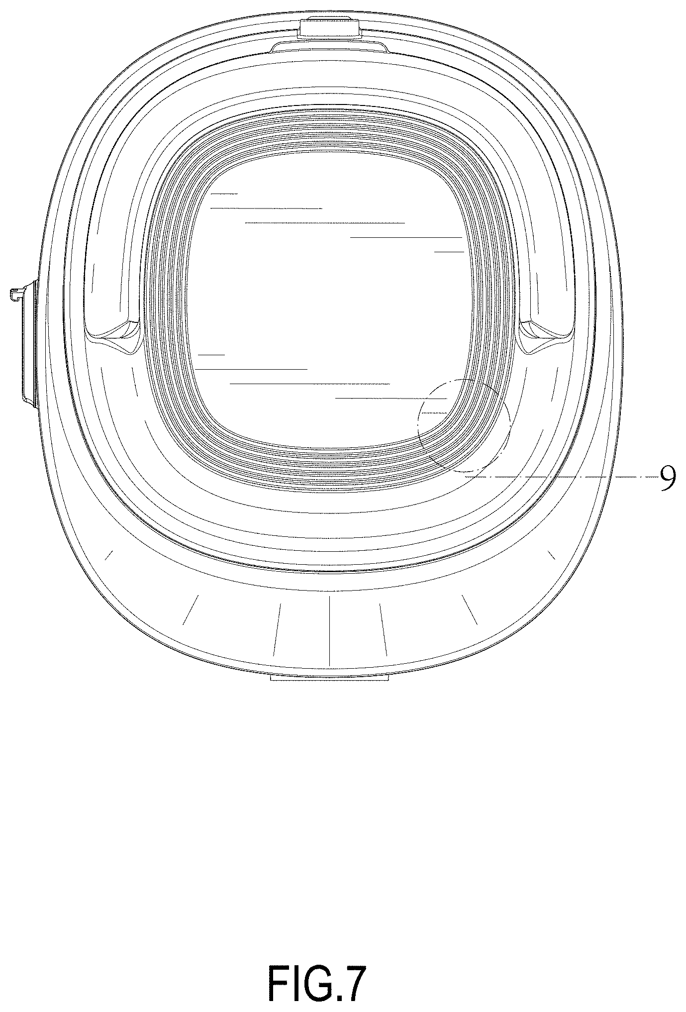 Patent USD1001392 Figure 7 – Pet hair vacuum cleaner
