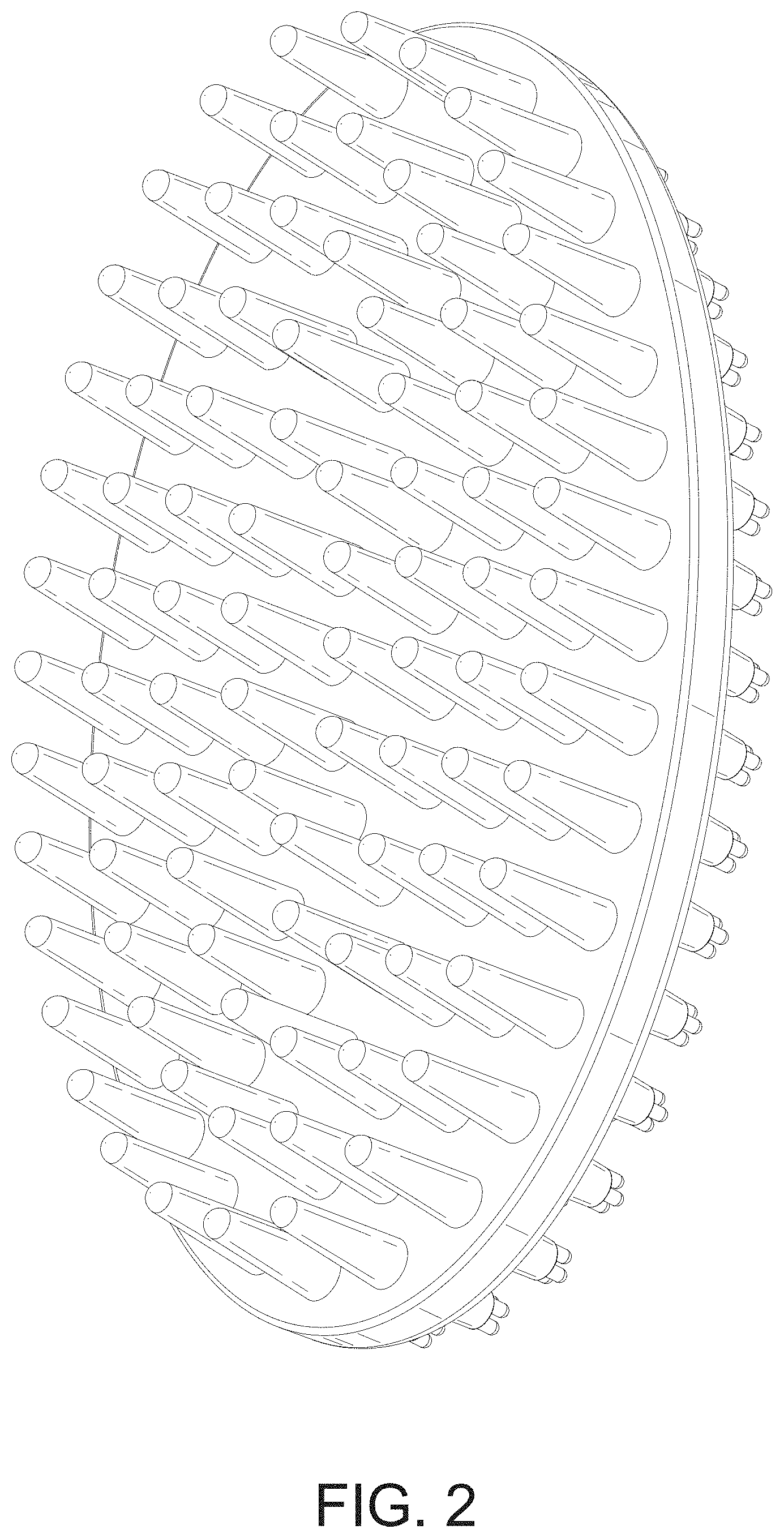 Patent USD1001395 Figure 2 – Double-sided bath and massage brush for pet