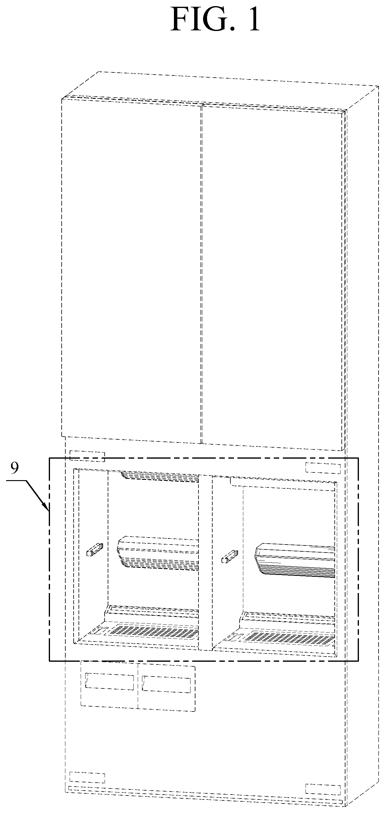 Patent USD1001400 Figure 1 – Footwear care machine