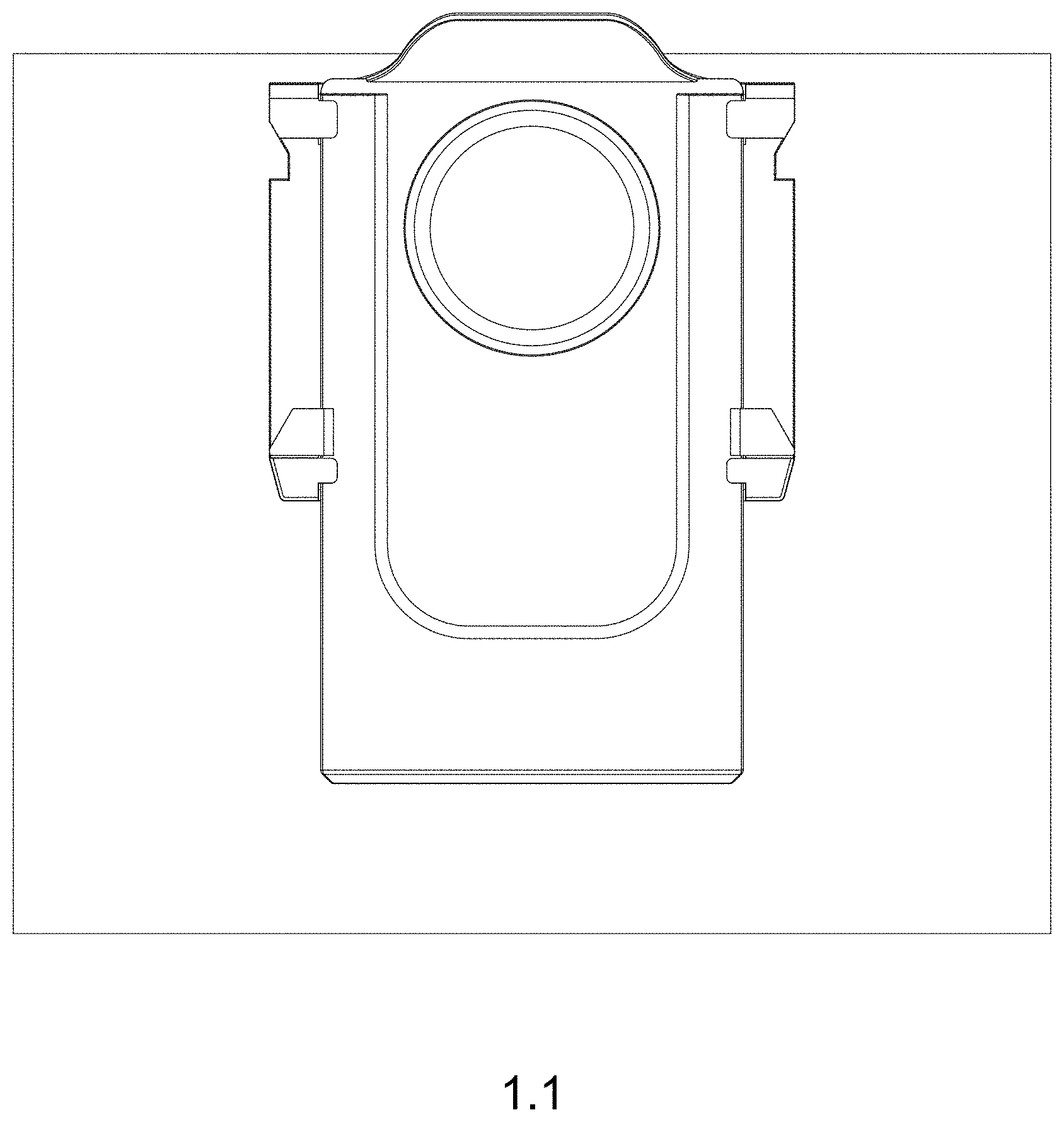 Patent USD1001404 Figure 1 – Dust bag for cleaning appliance
