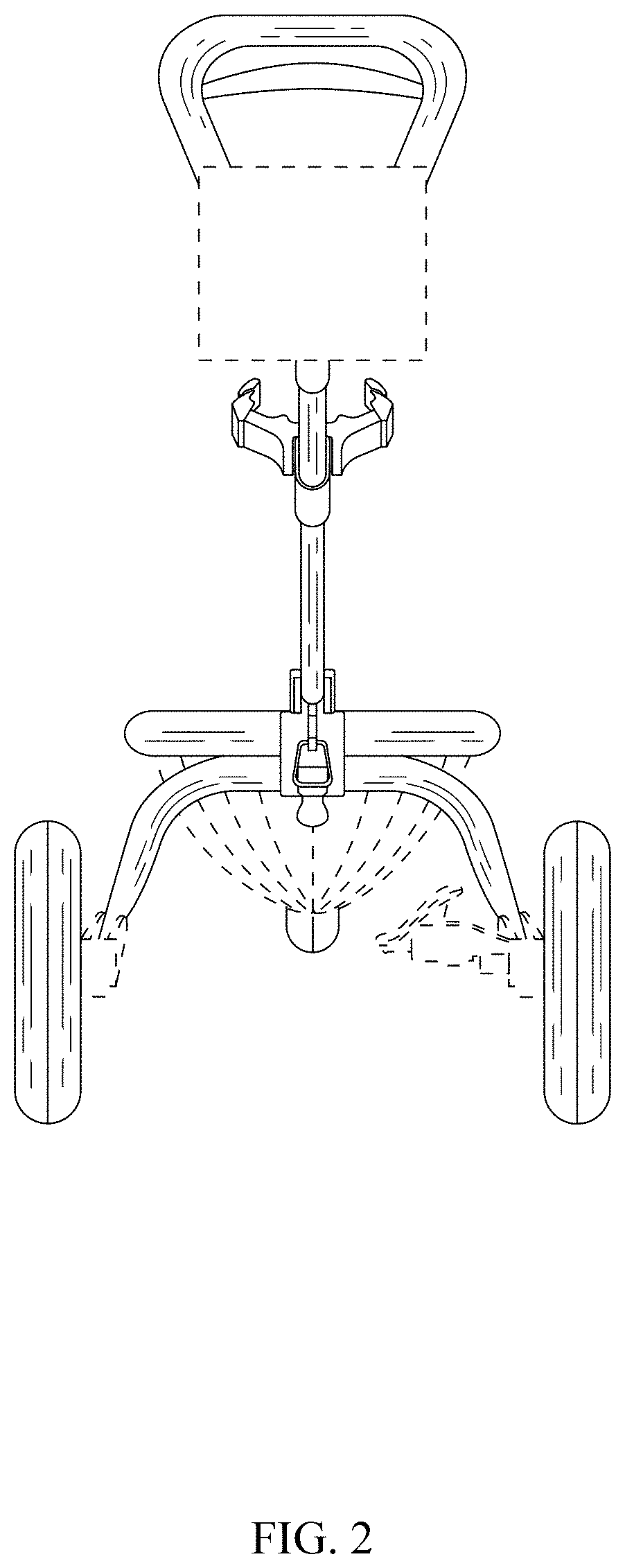 Patent USD1001407 Figure 2 – Golf push cart