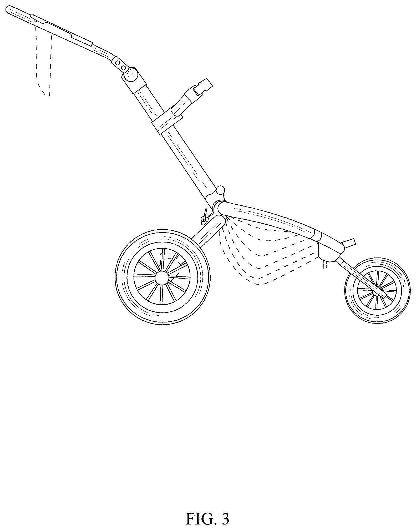 Patent USD1001407 Figure 3 – Golf push cart