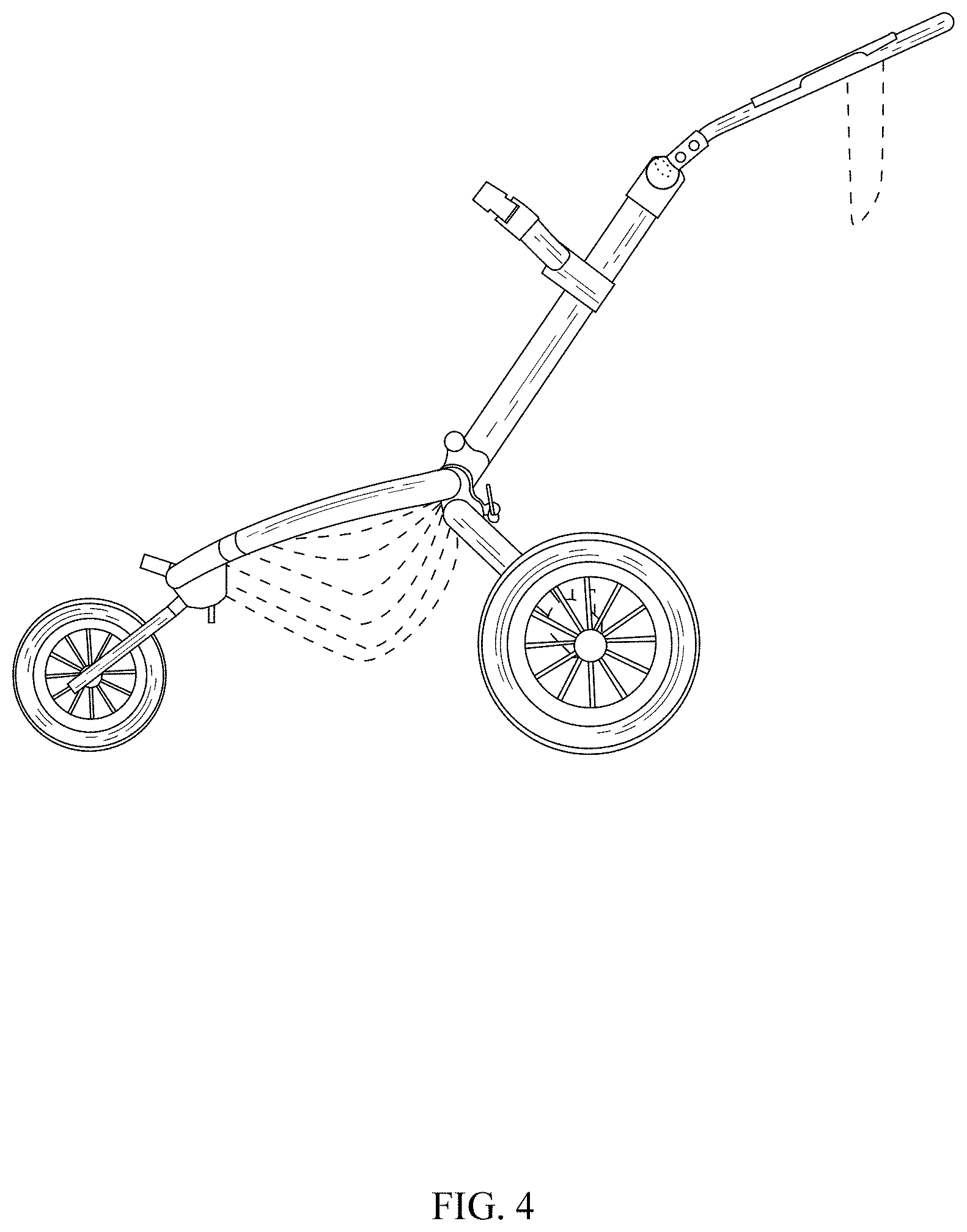 Patent USD1001407 Figure 4 – Golf push cart