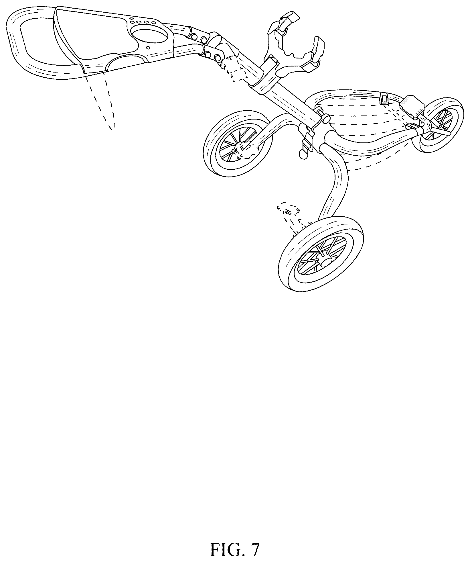 Patent USD1001407 Figure 7 – Golf push cart