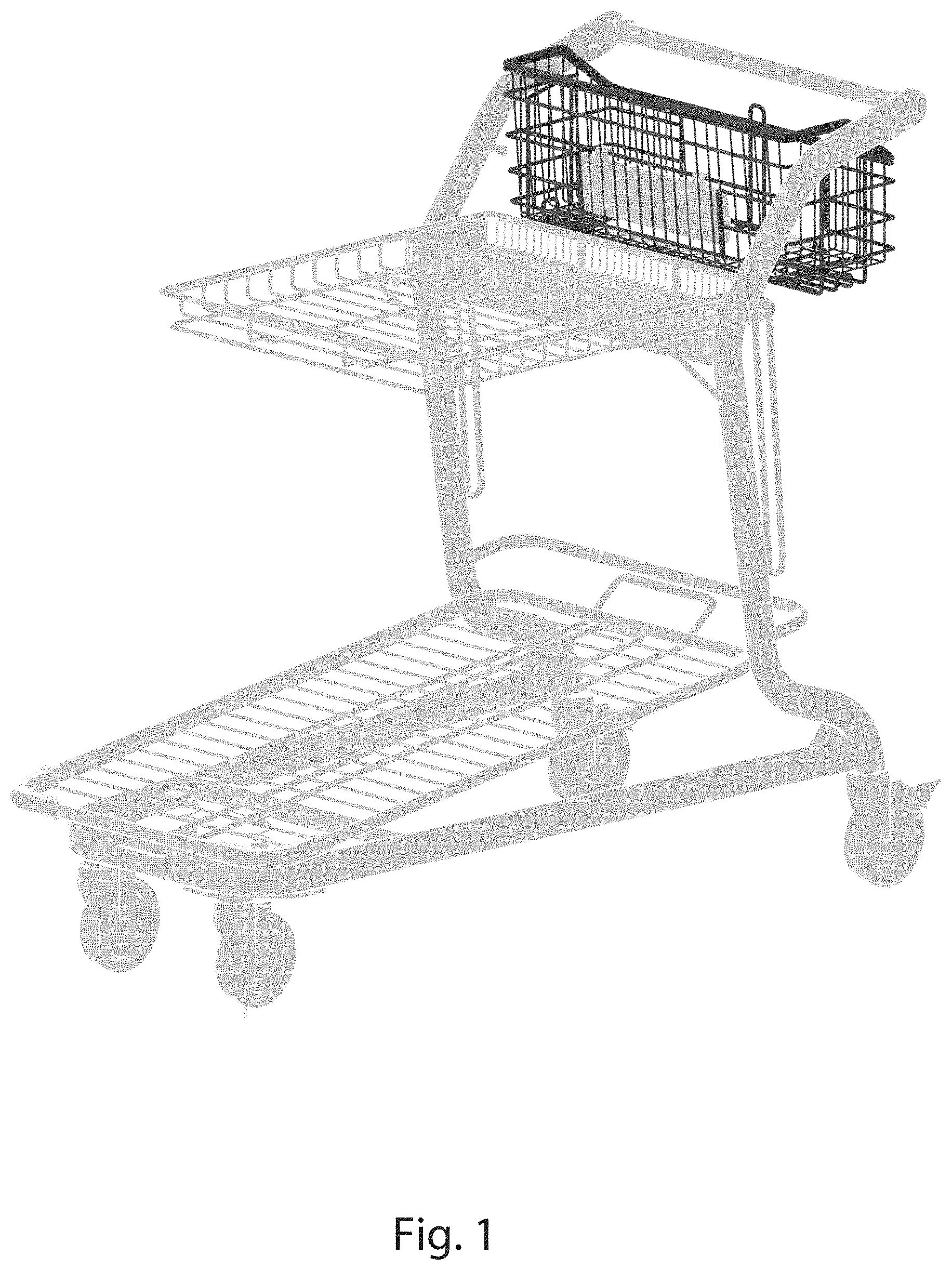 Patent USD1001408 — Cart basket — Figure 1