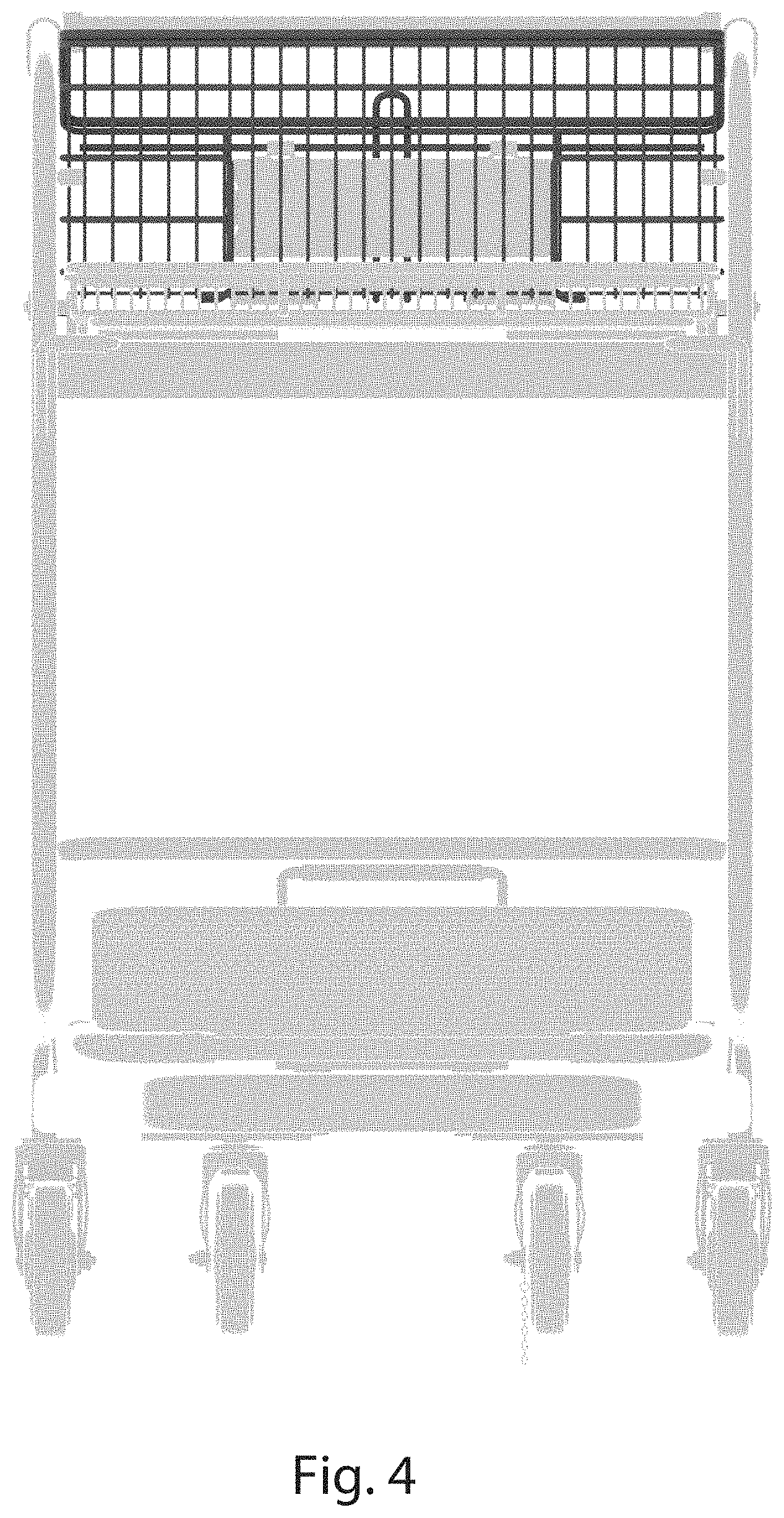 Patent USD1001408 Figure 4 – Cart basket