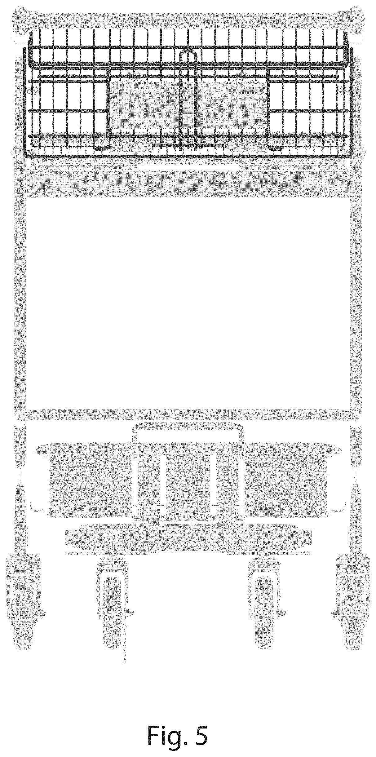 Patent USD1001408 Figure 5 – Cart basket