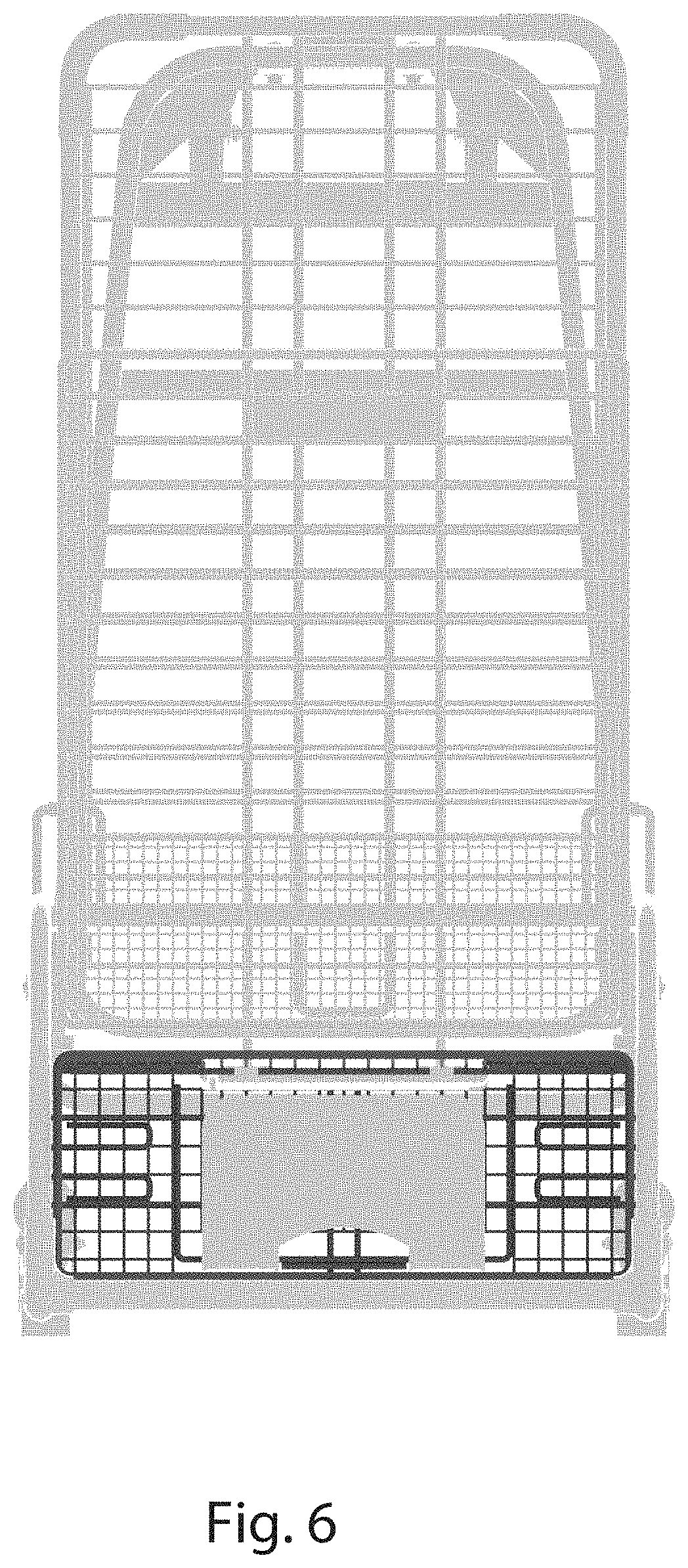 Patent USD1001408 Figure 6 – Cart basket