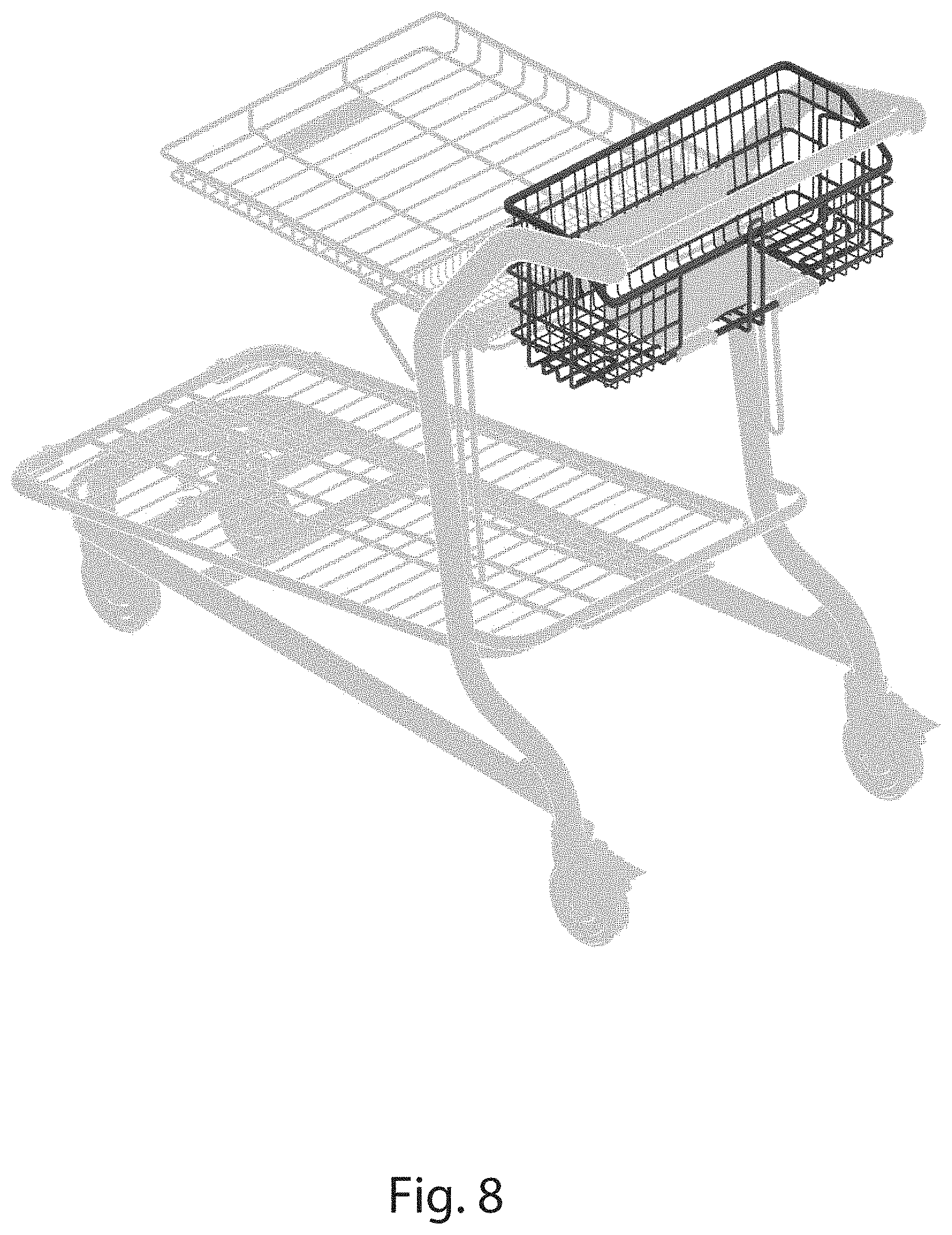 Patent USD1001408 Figure 8 – Cart basket