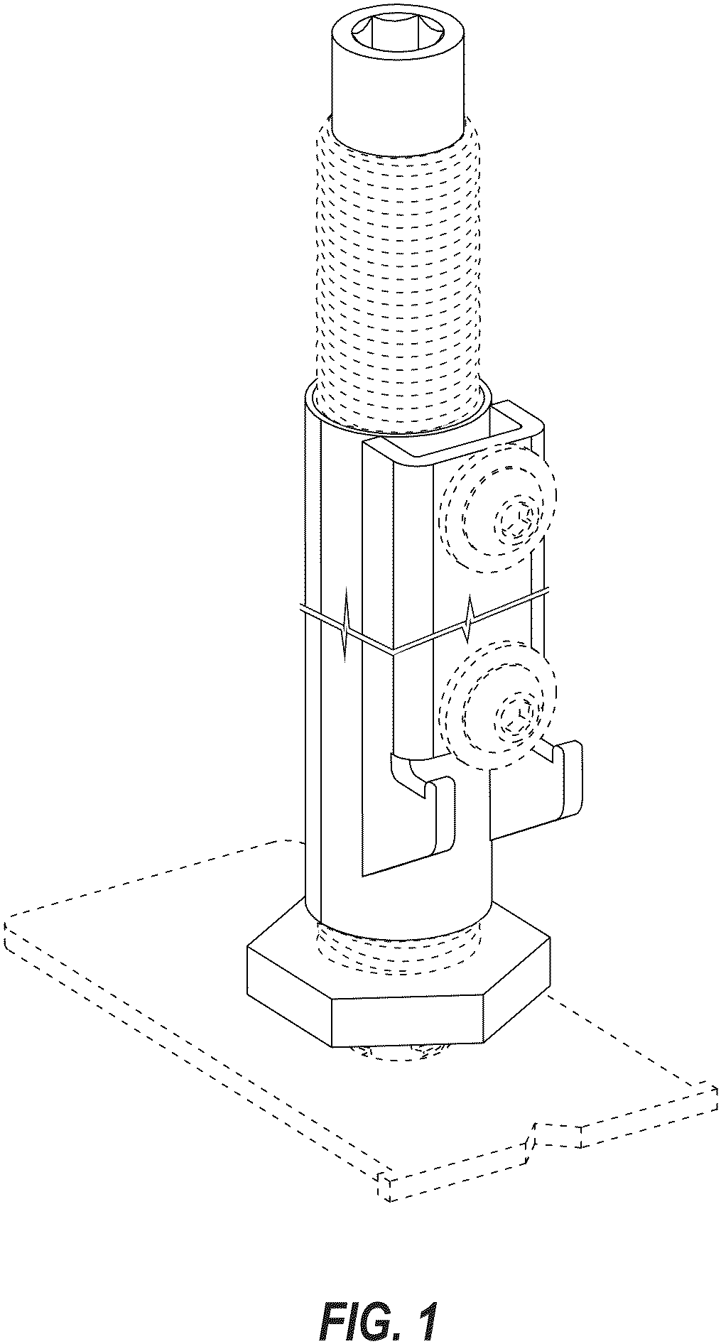 Patent USD1001410 Figure 1 – Low-profile wall leveler